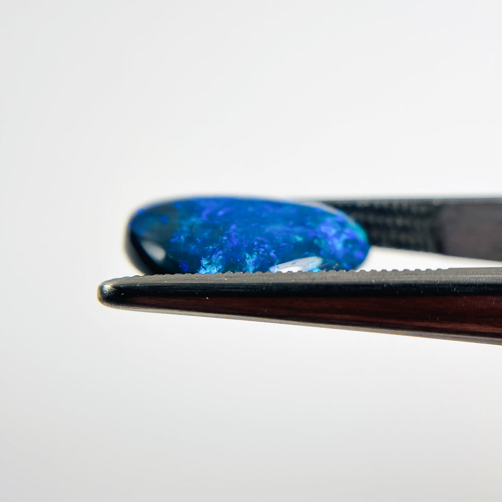 Black Opal Blue Green 14.6x10.8x4.2 Cabochon Freeform 4.25 Carat