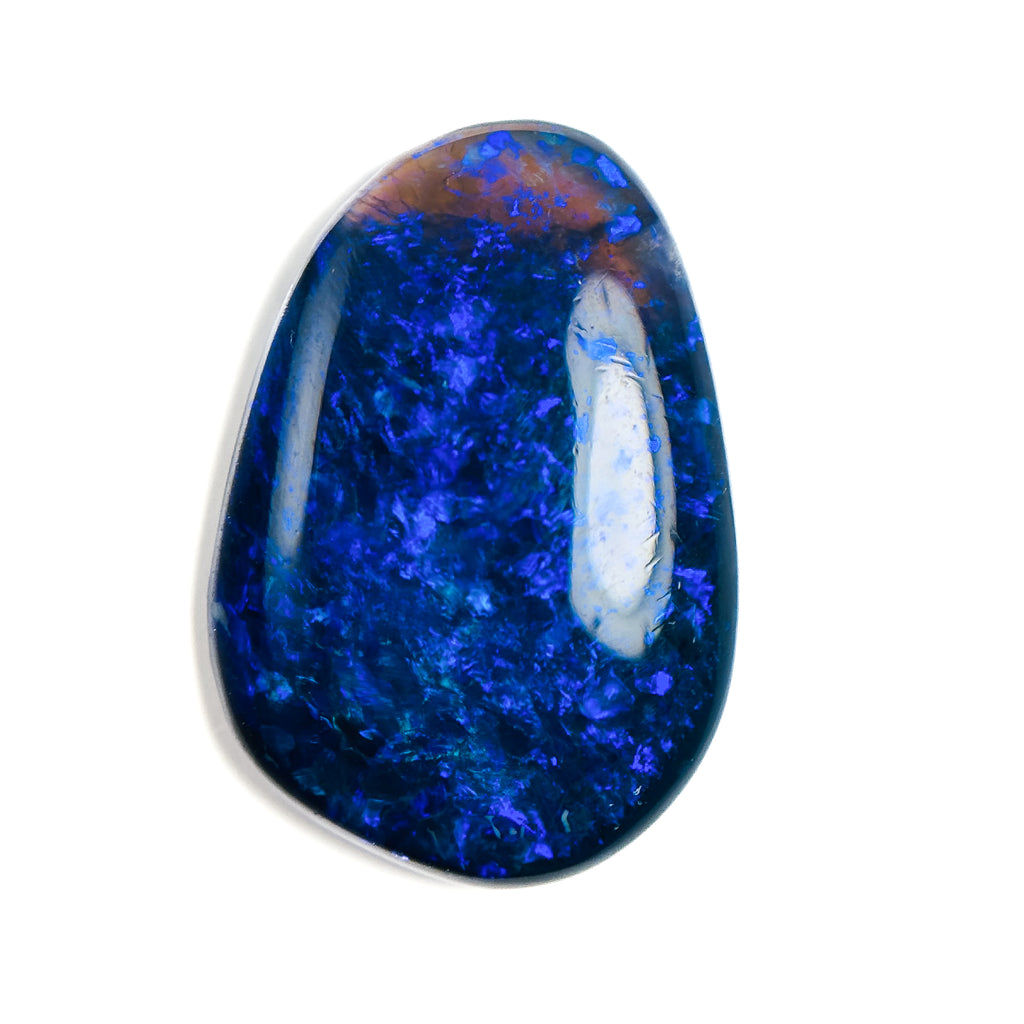 Black Opal Blue 22x15.6x4.3 Cabochon Freeform 9.20 Carat