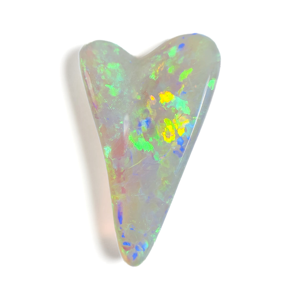 Crystal Opal Multicolour 29x17x7.2 Cabochon Heart 16.65 Carat