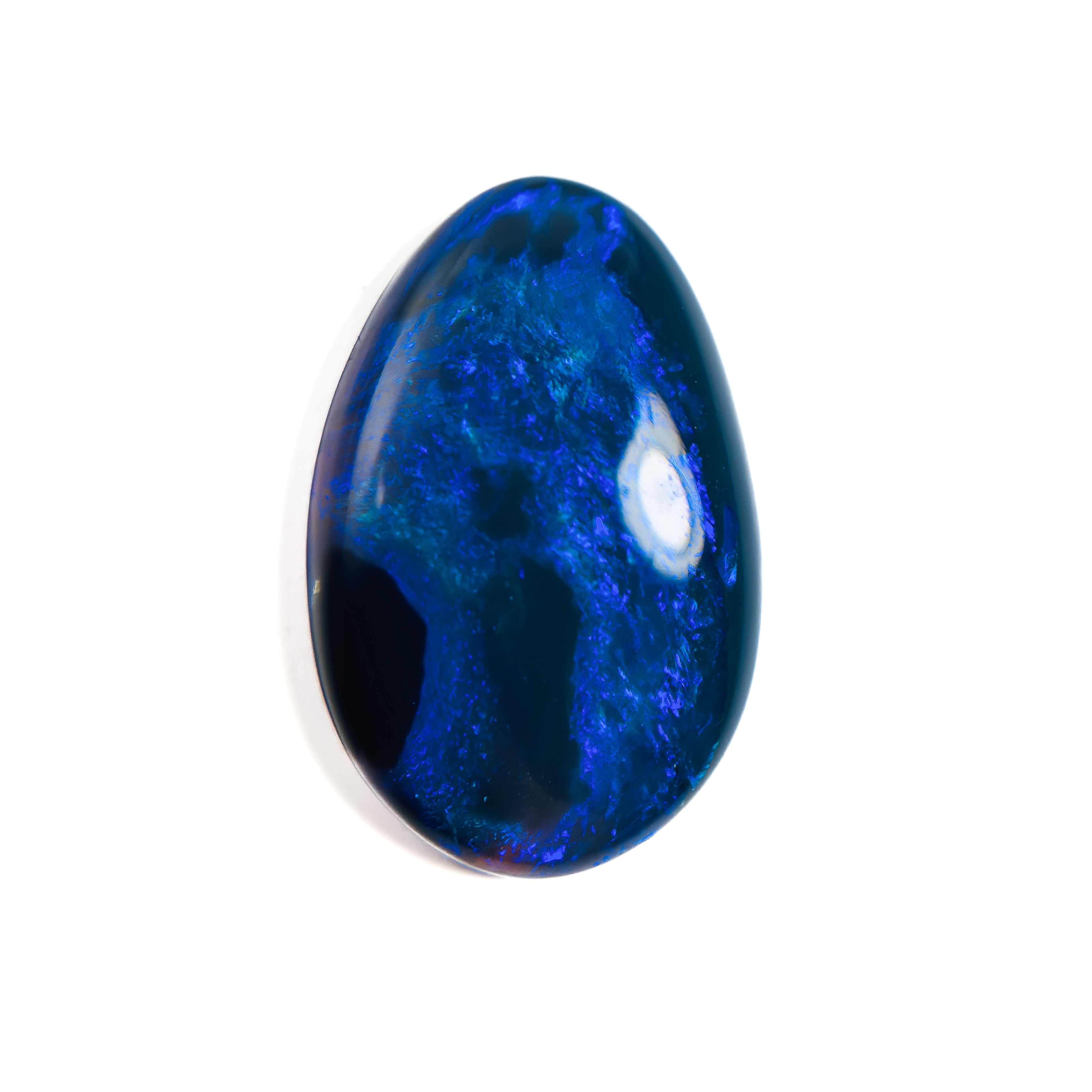 Black Opal Blue Green 28x18x5.8 Cabochon Oval 17.50 Carat