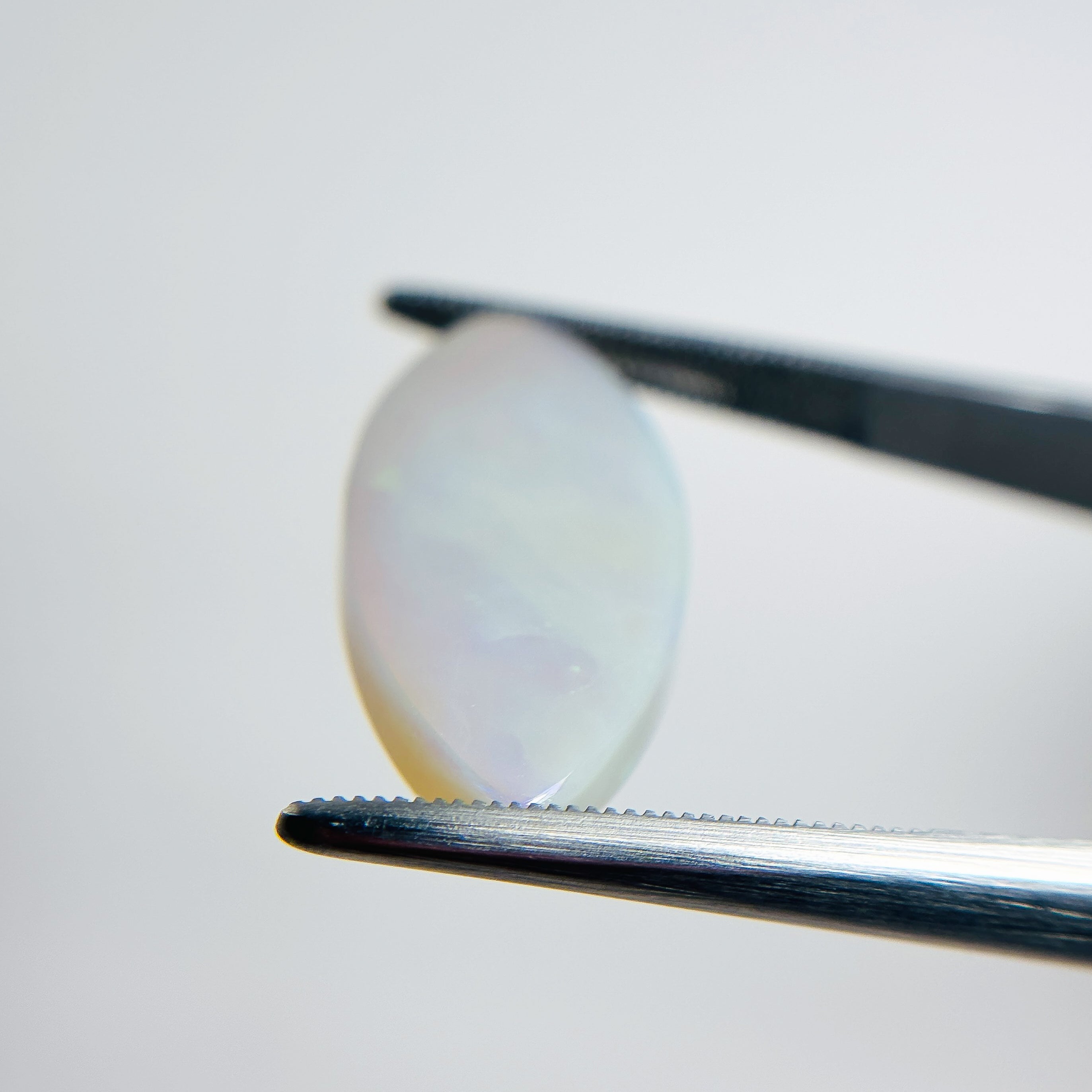 White Opal Green 26x11x5 Cabochon Marquise 10 Carat
