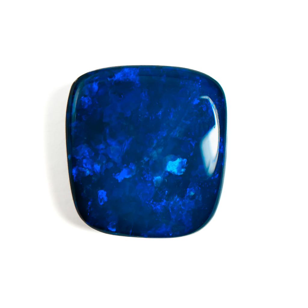 Doublet Opal Blue Green 18x15x4 Cabochon Freeform 7.65 Carat