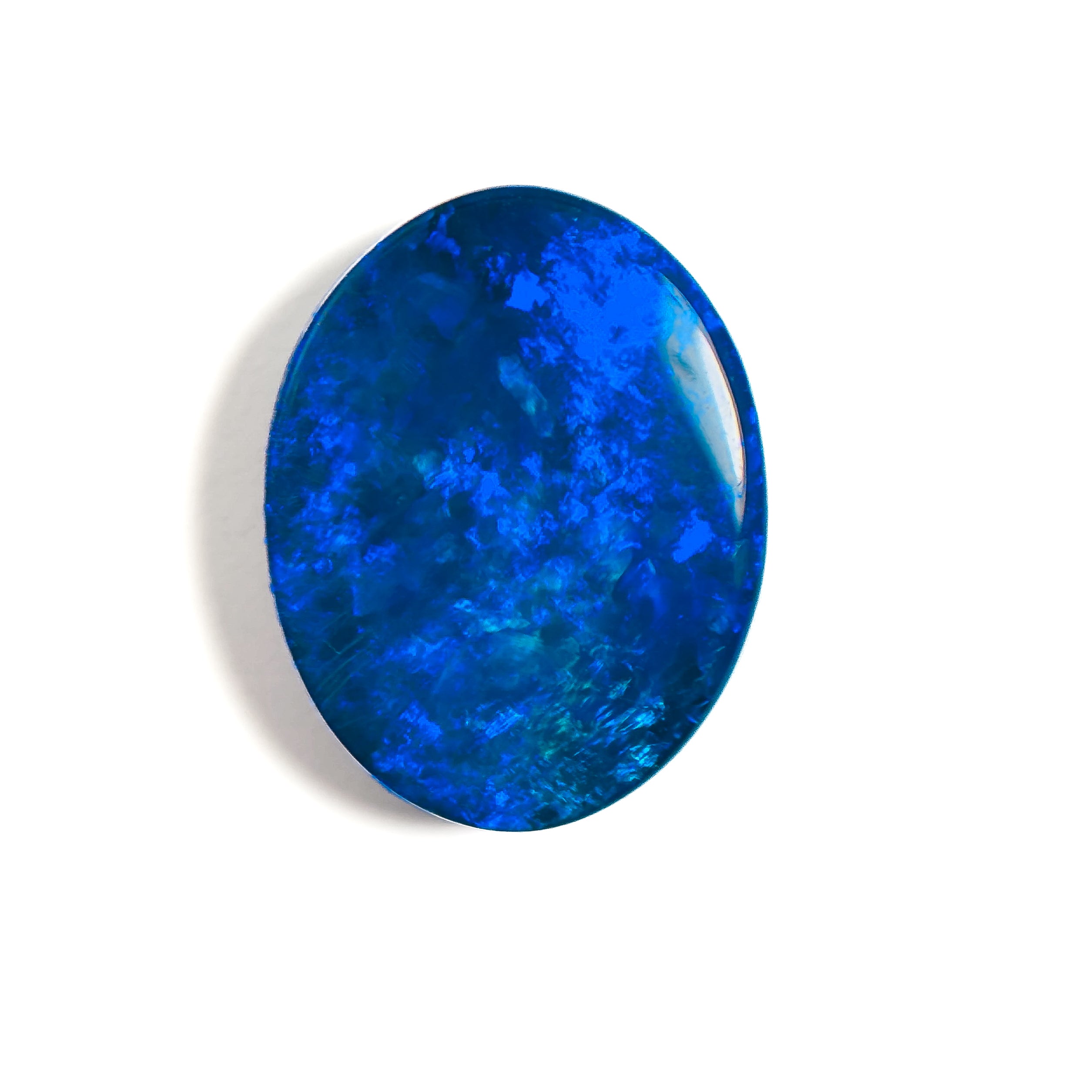 Doublet Opal Blue Green 18x15x5 Cabochon Oval 9.25 Carat