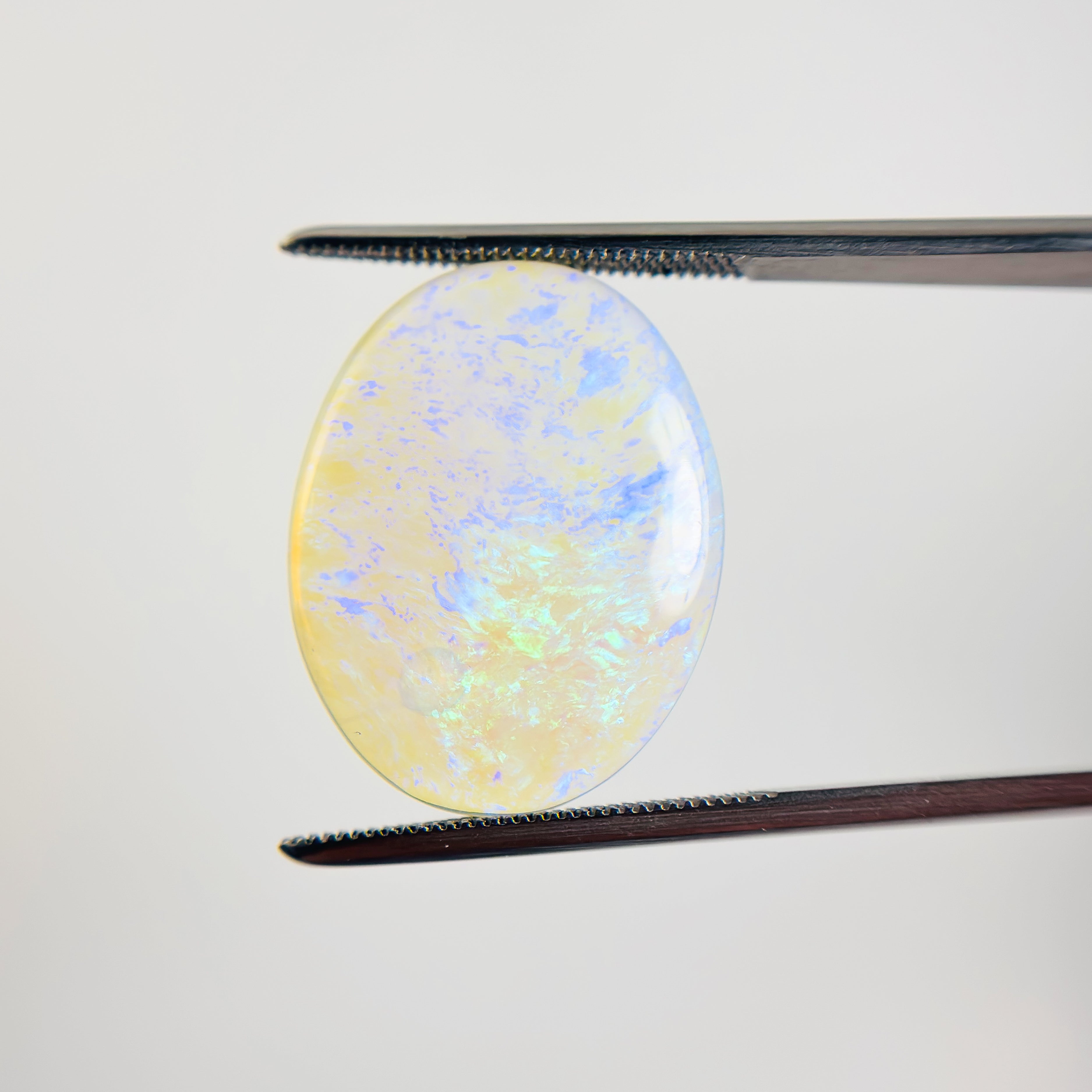 Crystal Opal Blue Green 31x17x3.5 Cabochon Oval 8.25 Carat