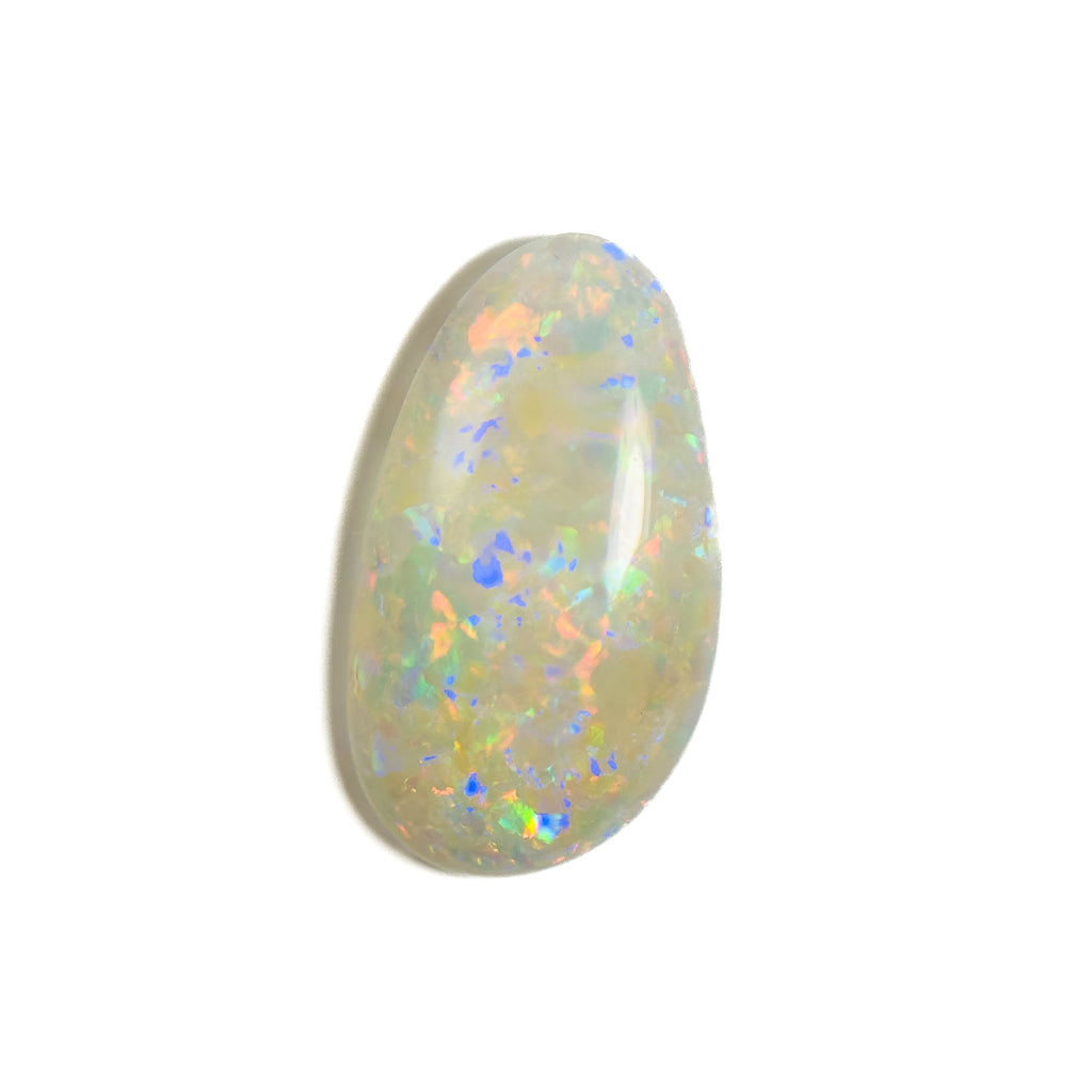 White Opal Multicolour 8.7x10.6x3.9 Cabochon Freeform 4.35 Carat