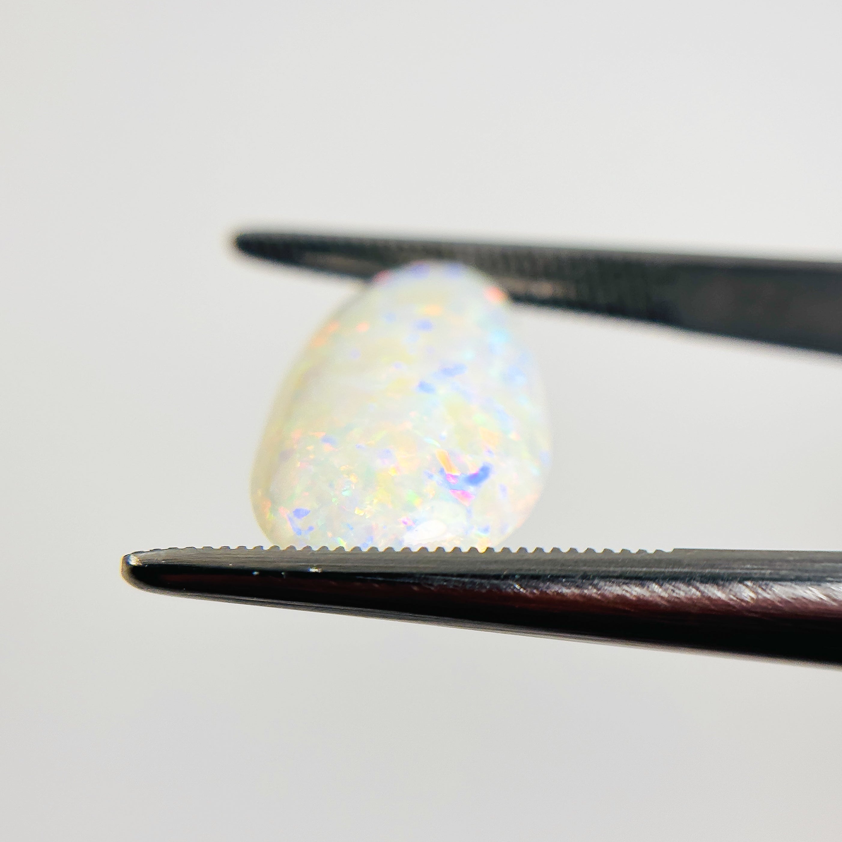 White Opal Multicolour 8.7x10.6x3.9 Cabochon Freeform 4.35 Carat