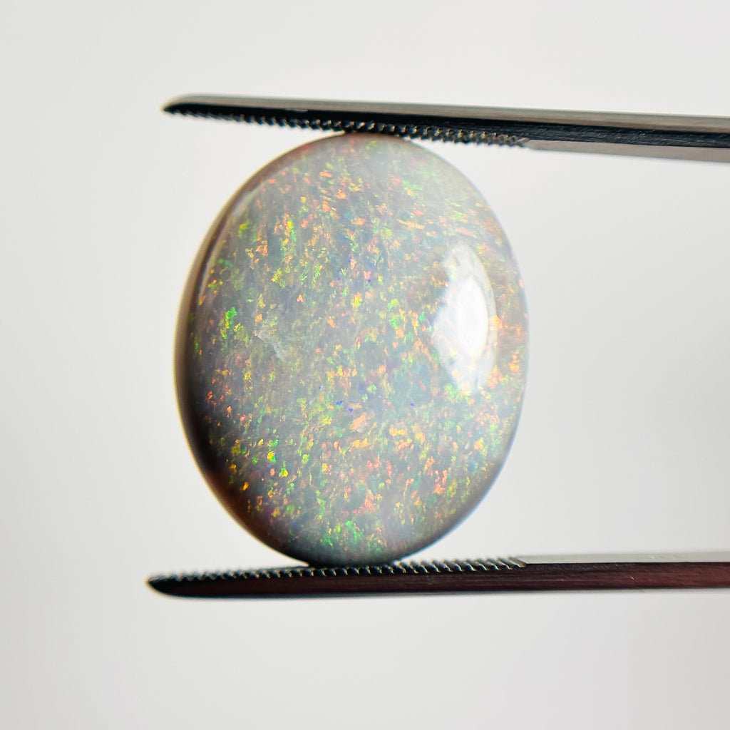 Semi Black Opal Multicolour 21x17x5.5 Cabochon Oval 11.90 Carat