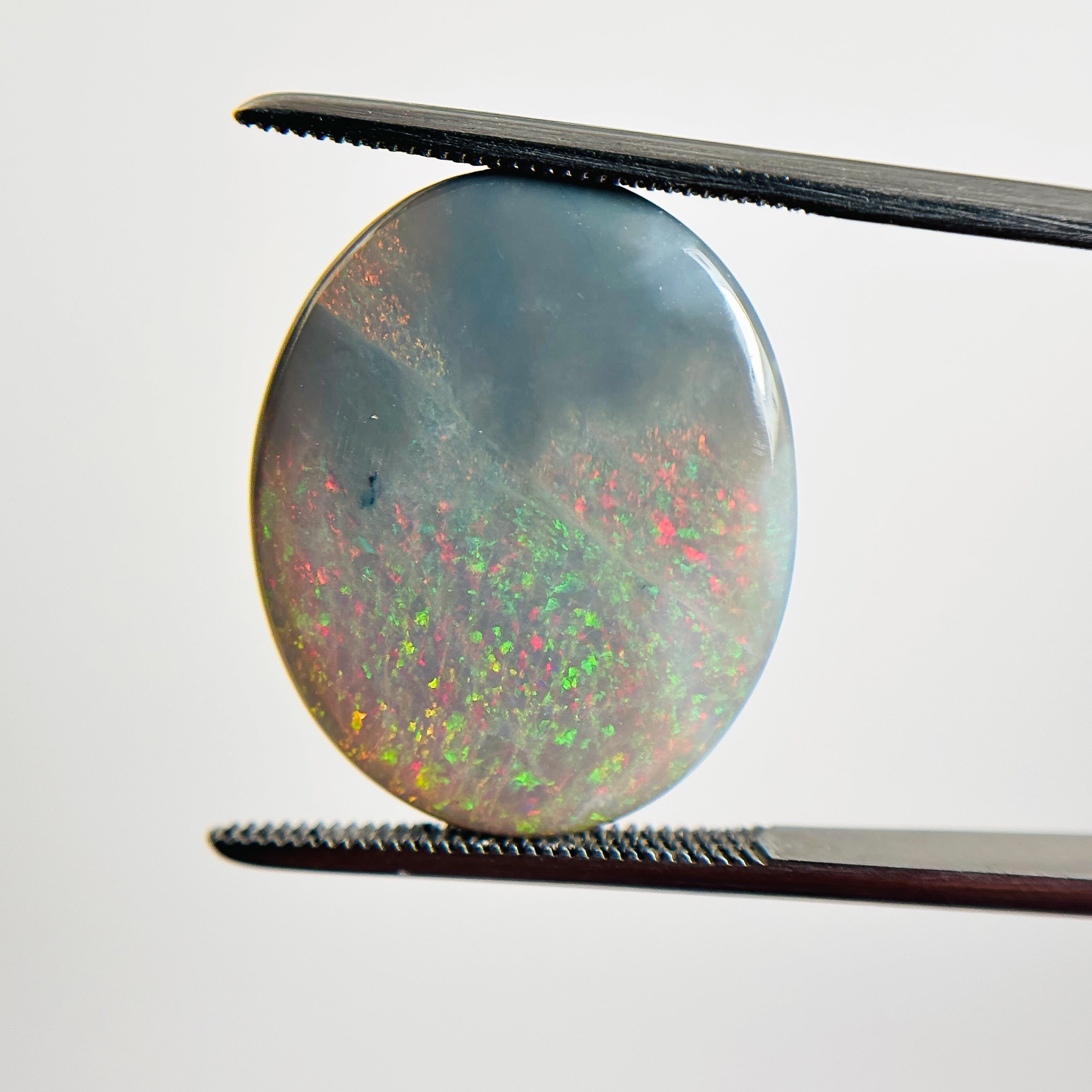 Semi Black Opal Multicolour 21x17x5.5 Cabochon Oval 11.90 Carat