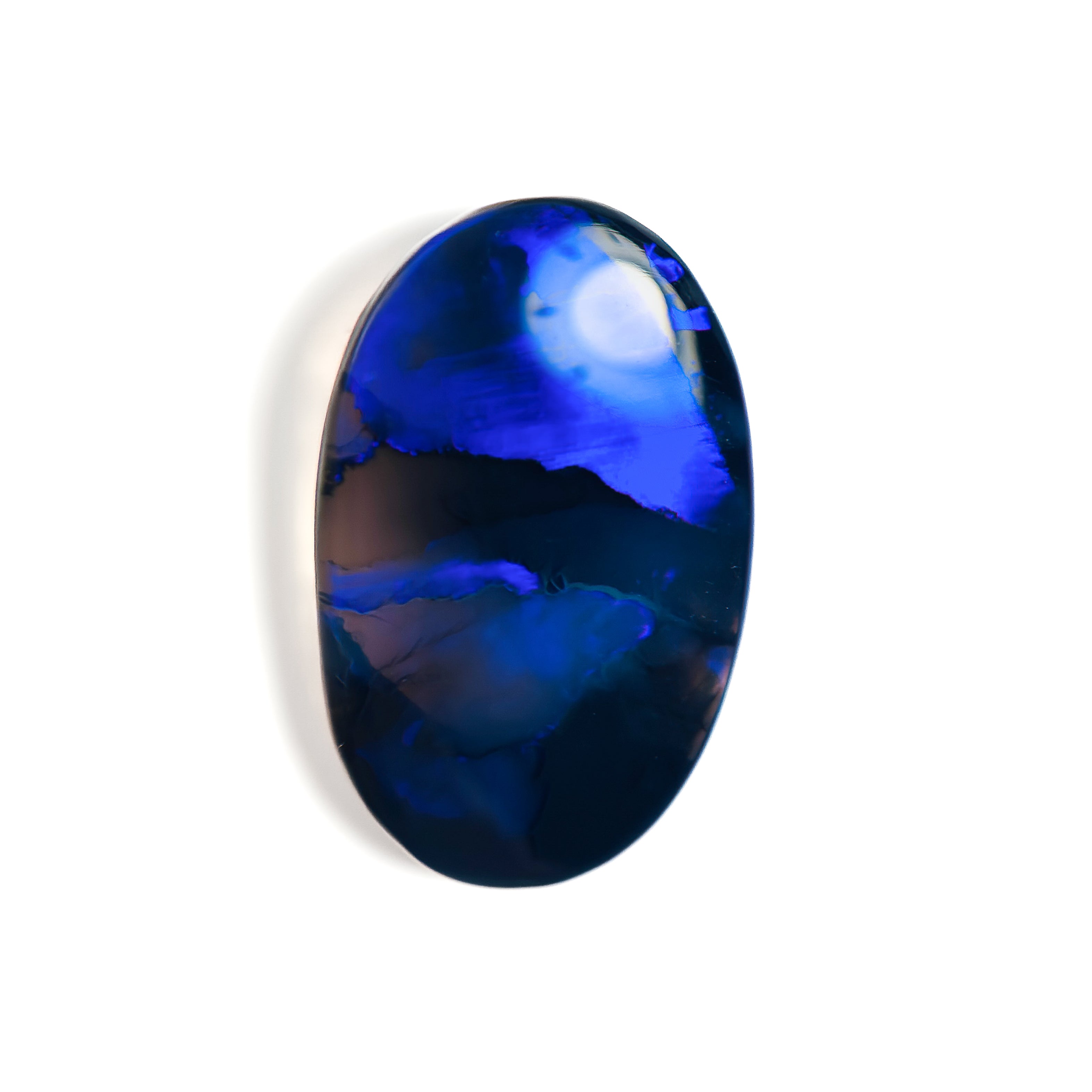 Black Opal Blue 24x16x3 Cabochon Oval 7.75 Carat