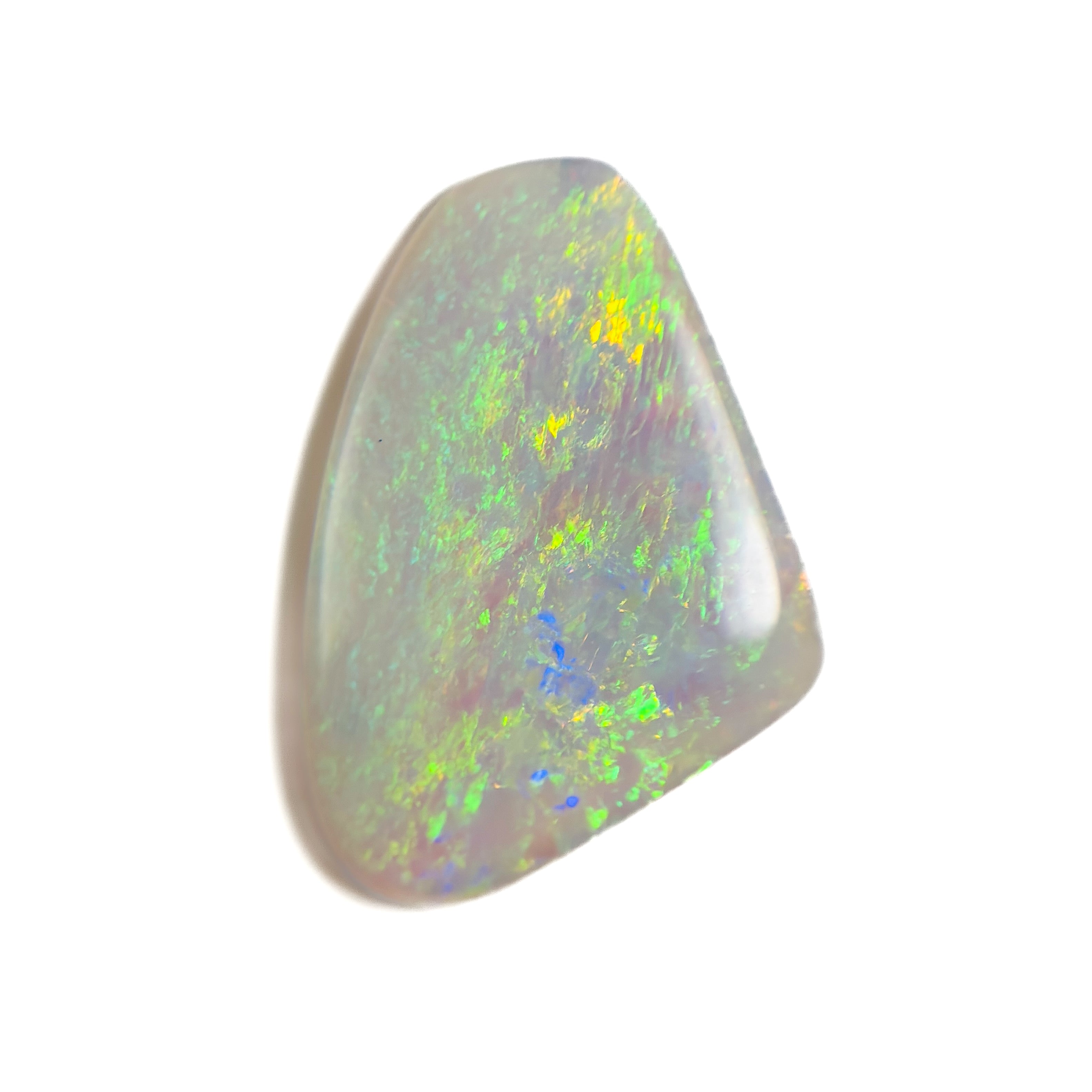White Opal Multicolour Cabochon Freeform 8.90 Carat