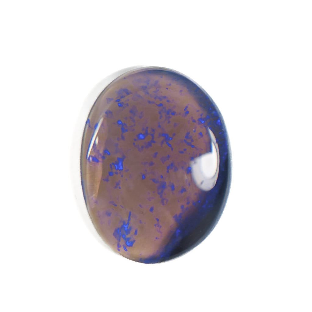 Black Crystal Opal Blue 16x13x3.7 Cabochon Oval 5.00 Carat