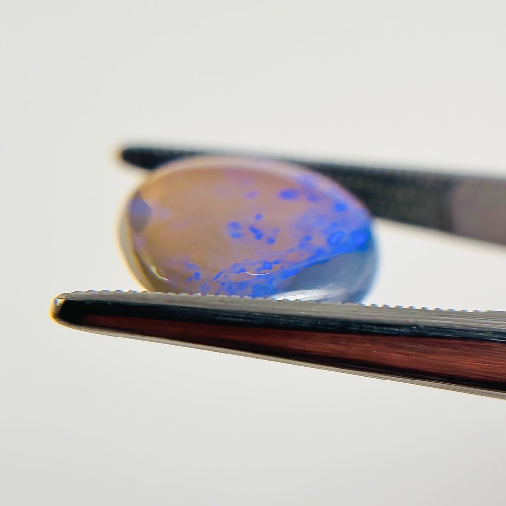 Black Crystal Opal Blue 16x13x3.7 Cabochon Oval 5.00 Carat