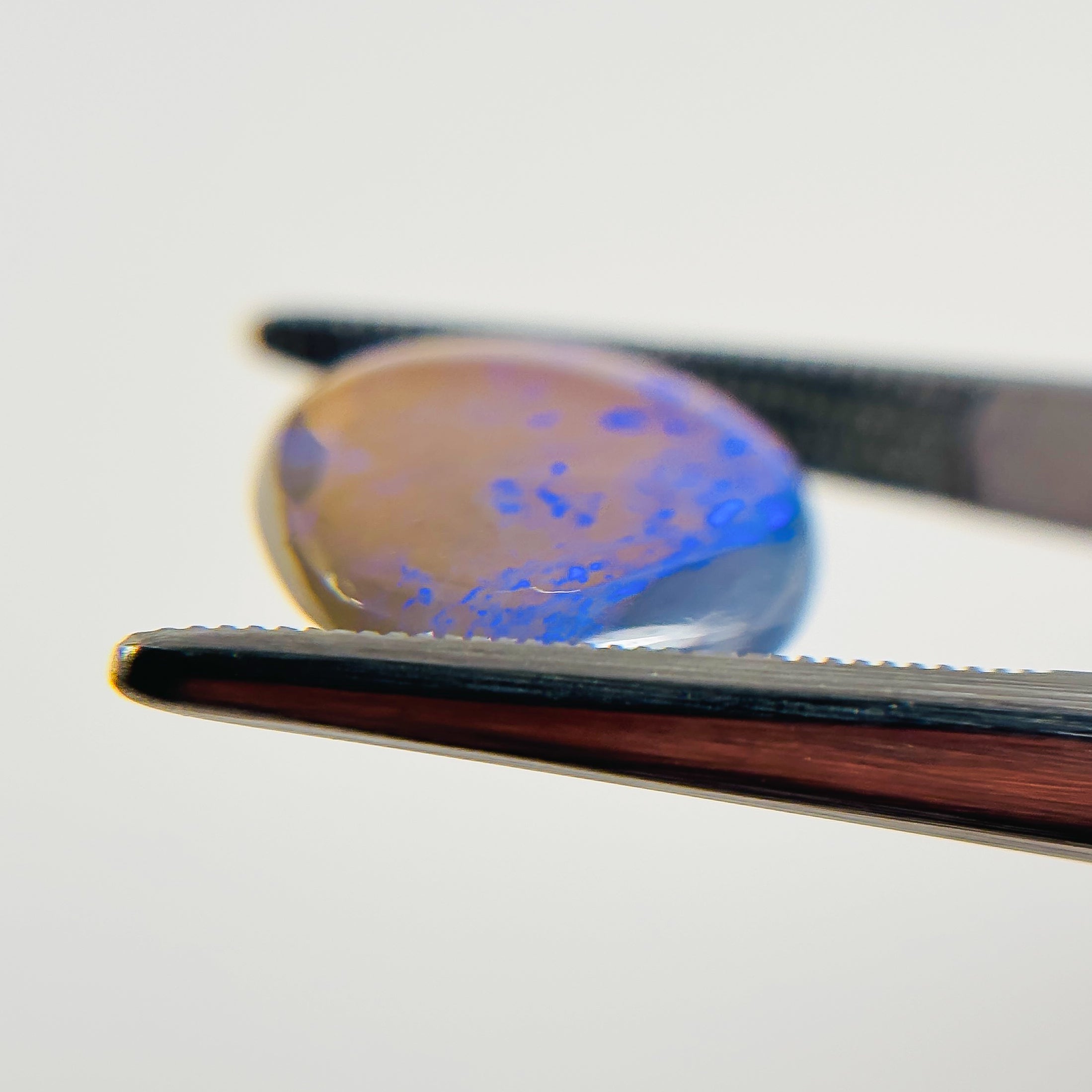 Black Crystal Opal Blue 16x13x3.7 Cabochon Oval 5.00 Carat
