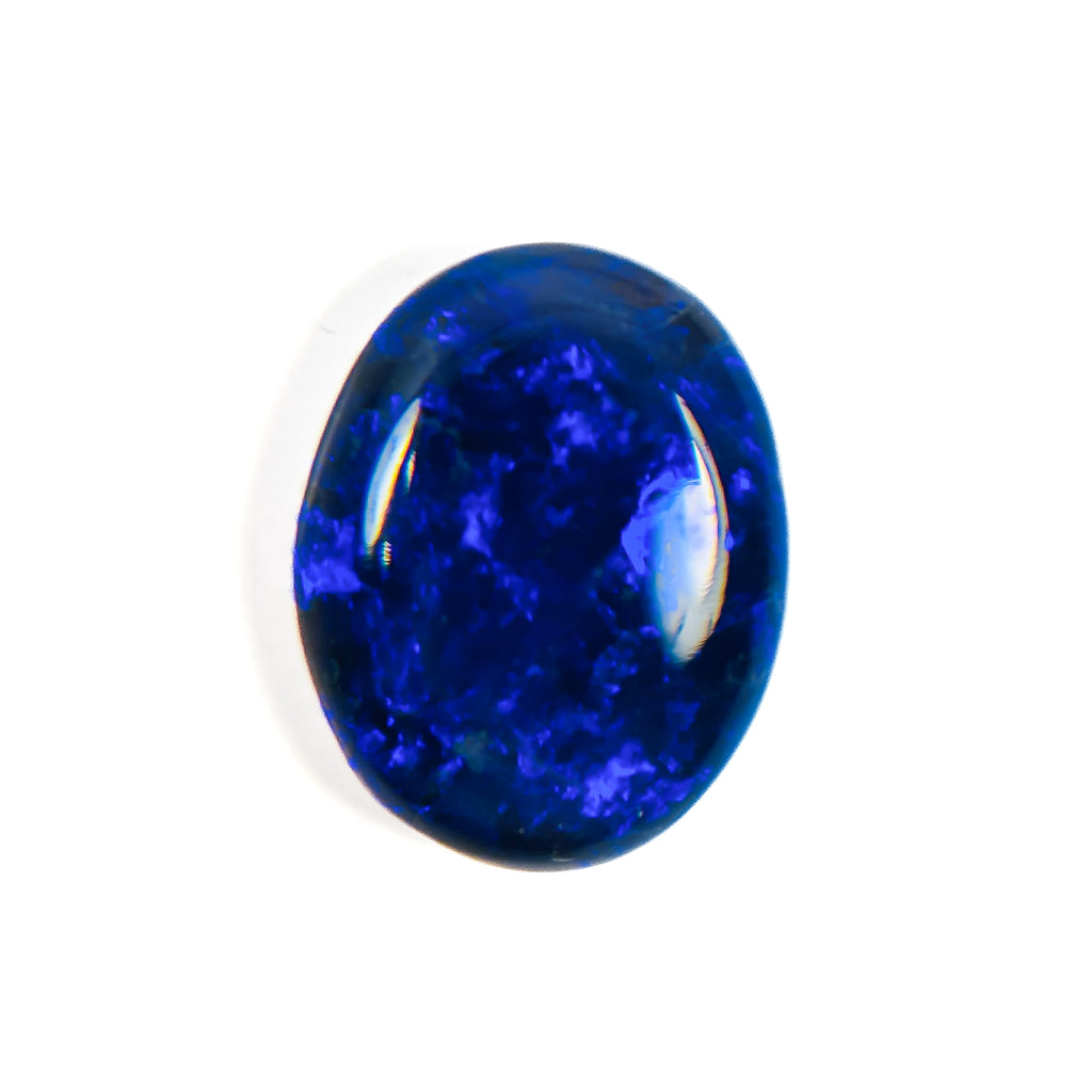 Black Opal Blue 14x11x4.3 Cabochon Oval 4.4 Carat