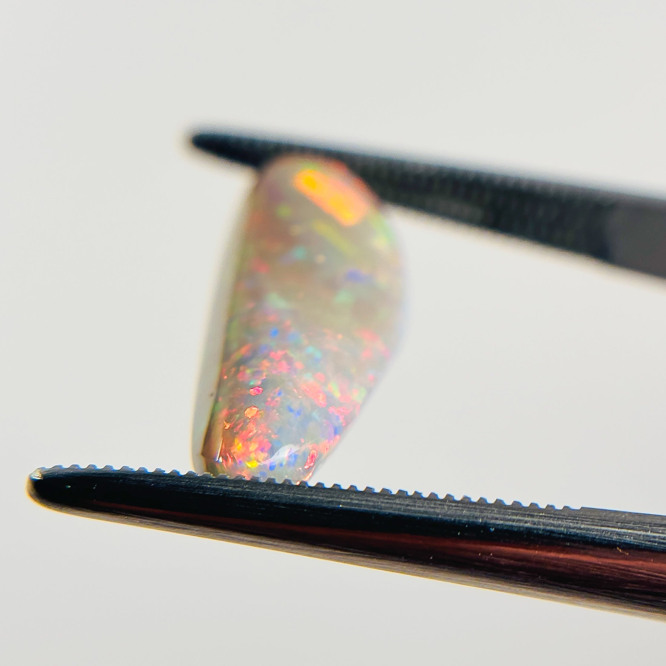 Semi Black Opal Red Multicolour 20x8x4.1 Cabochon Freeform 3.95 Carat