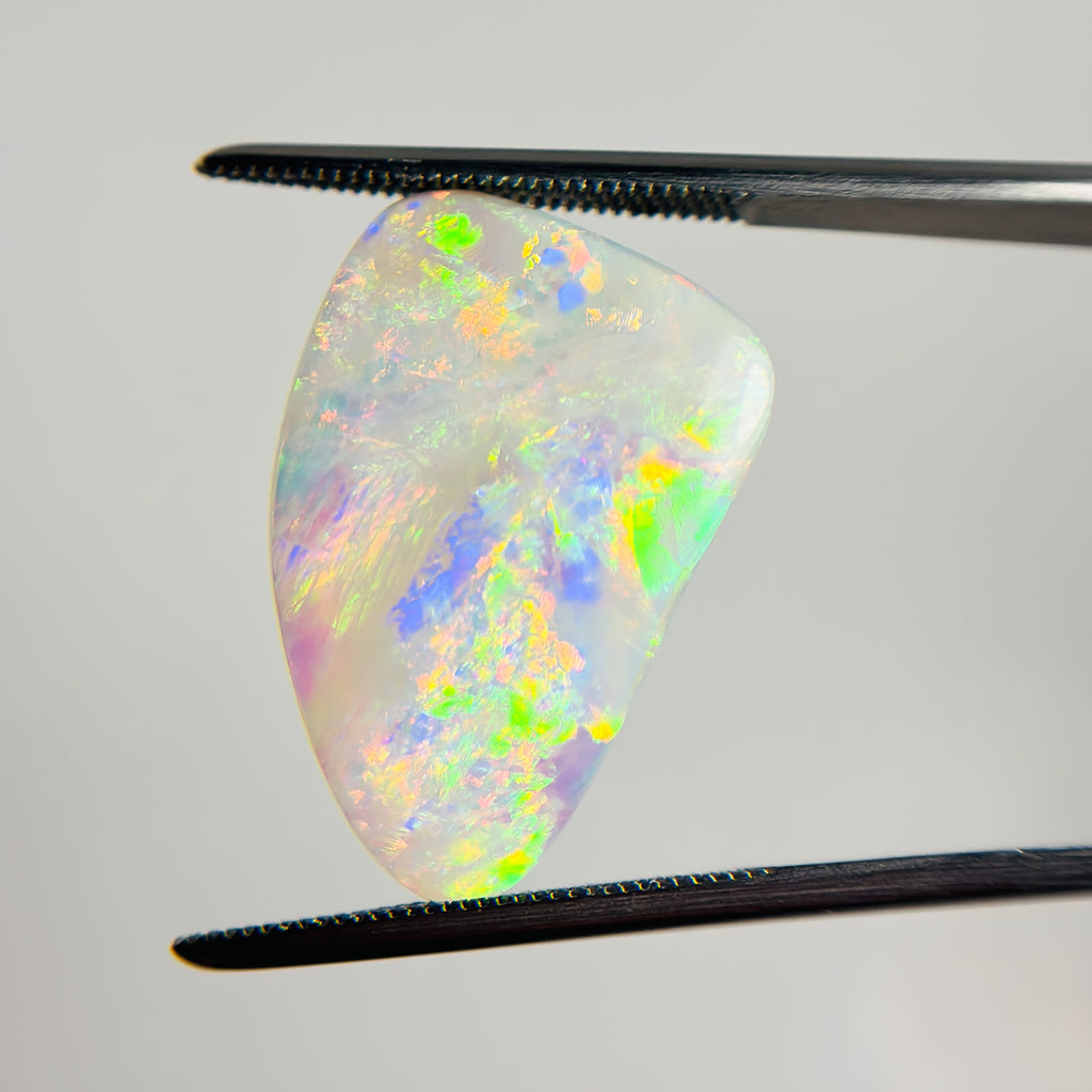 Crystal Opal Red Multicolour 22x15x3.3 Cabochon Freeform 6.2 Carat