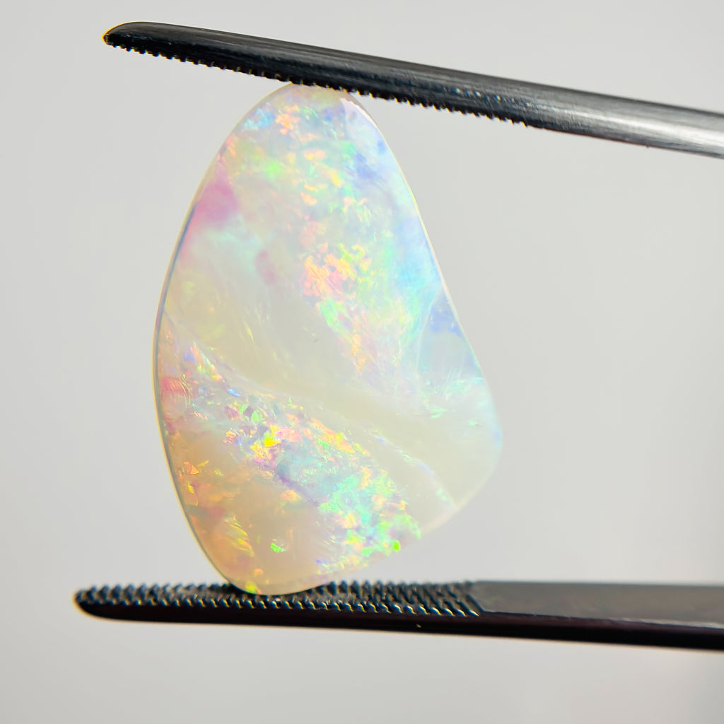 Crystal Opal Red Multicolour 22x15x3.3 Cabochon Freeform 6.2 Carat