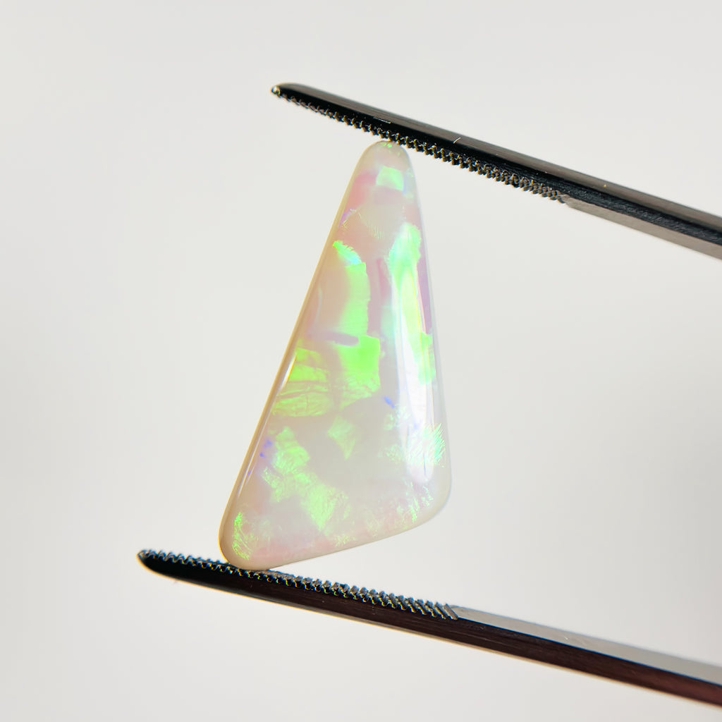 Opal Green Blue 26x14x5.2 Cabochon Freeform 9.10 Carat