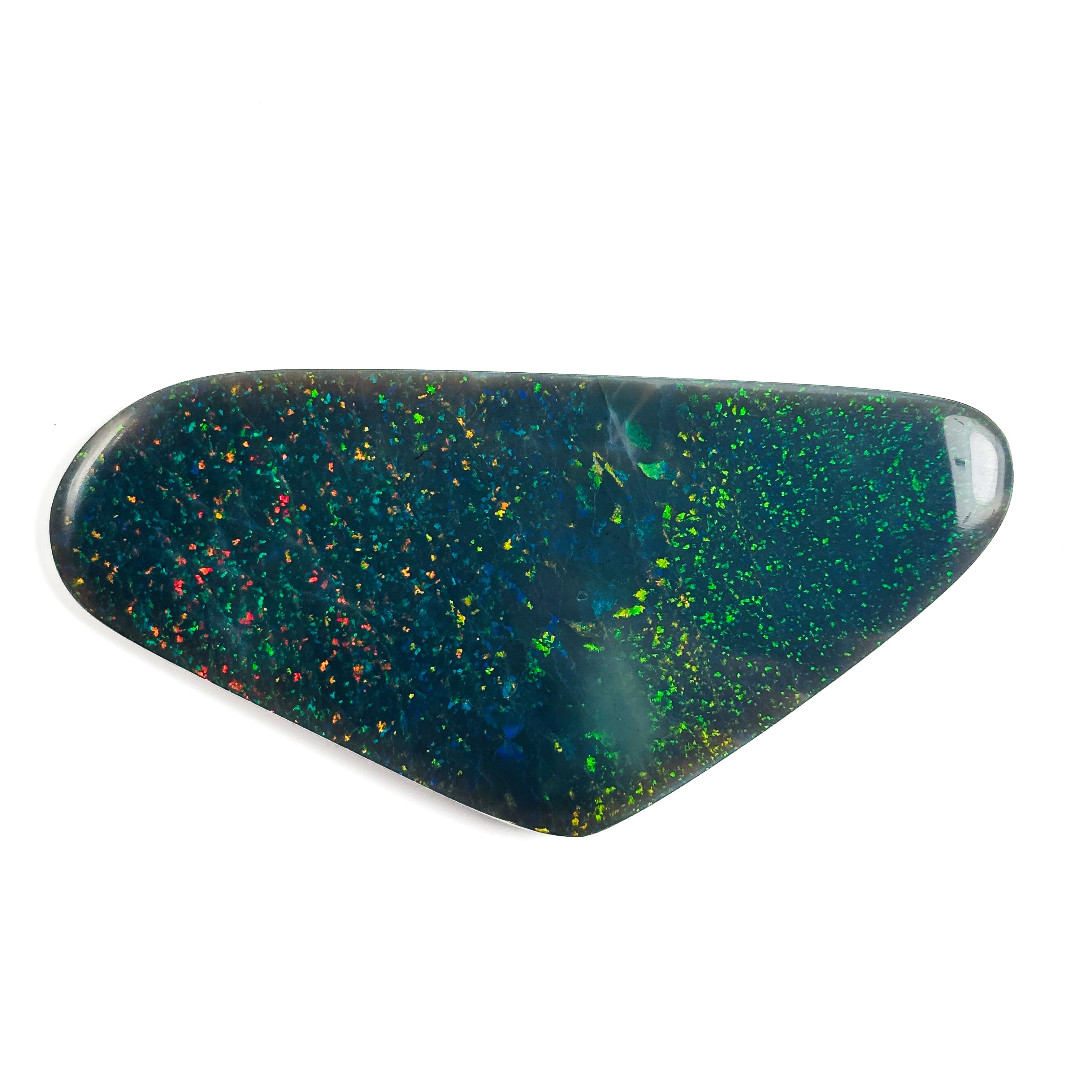 Black Opal Multicolour 62x30x17 Cabochon Freeform 68 Carat 'Cosmic Night'