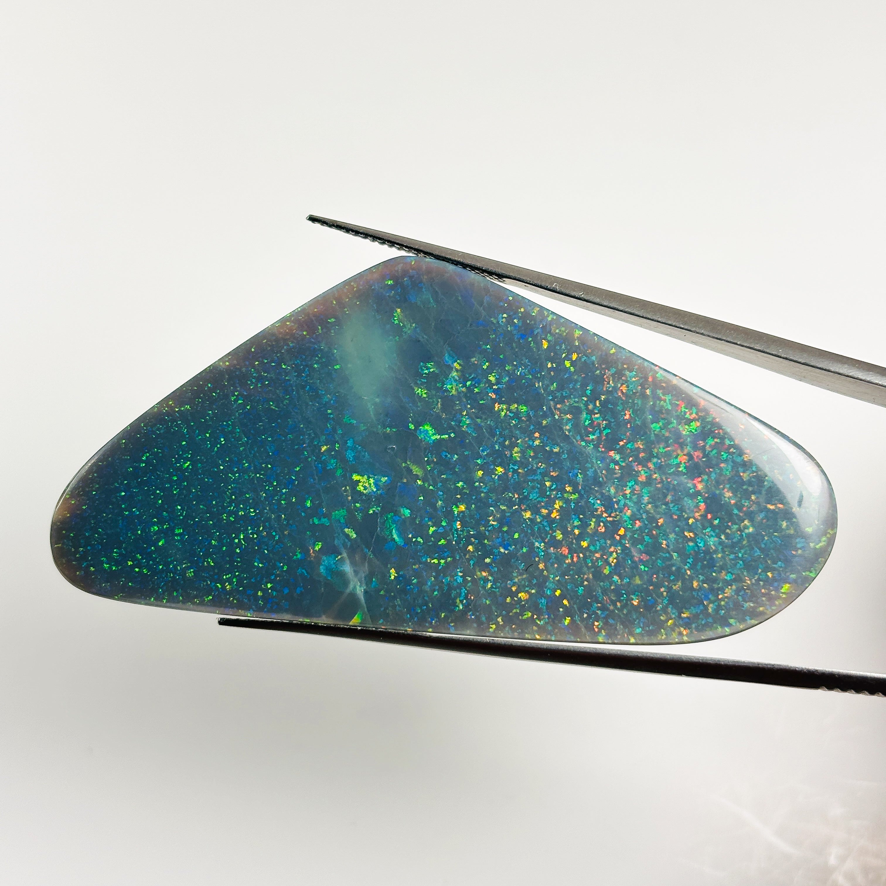 Black Opal Multicolour 62x30x17 Cabochon Freeform 68 Carat 'Cosmic Night'