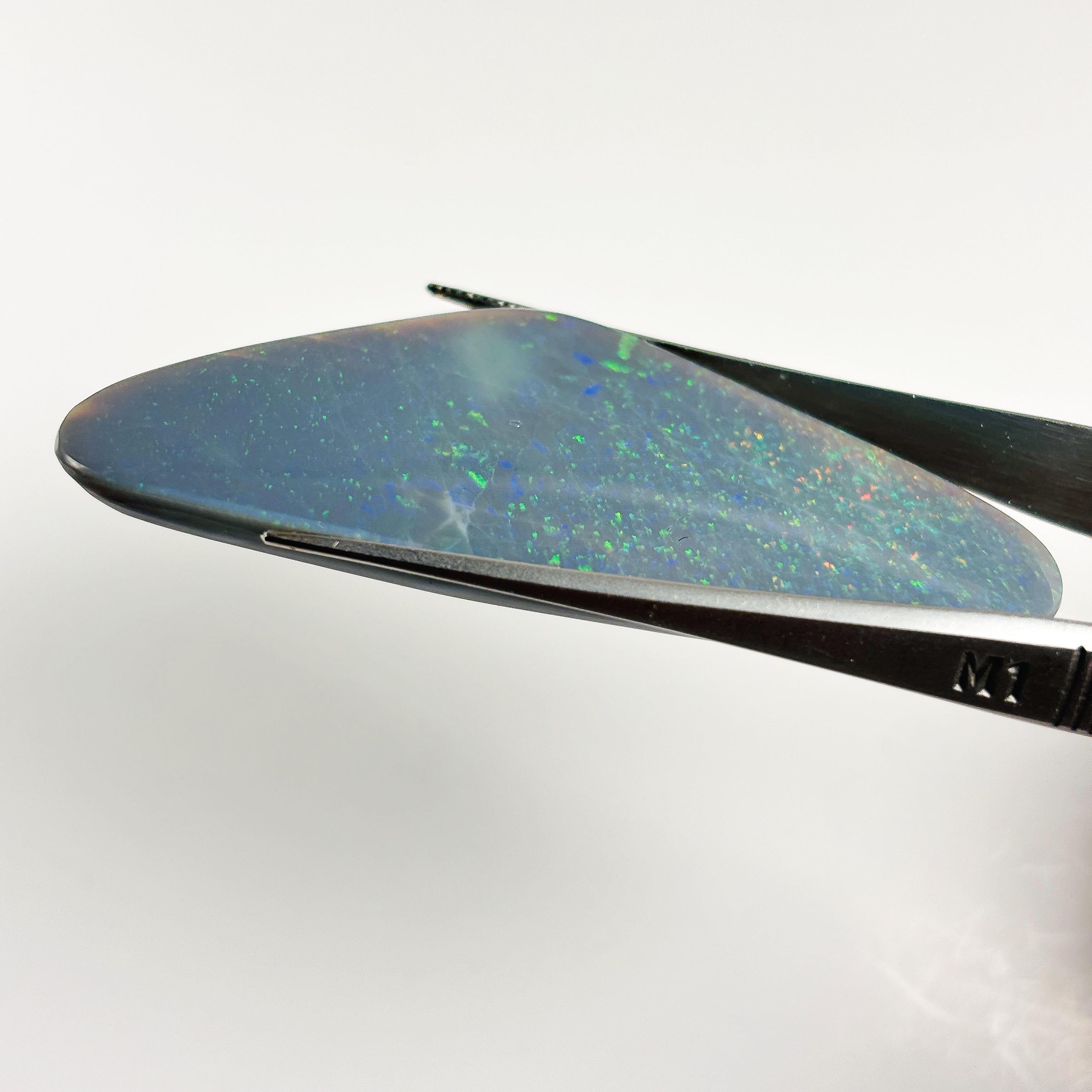 Black Opal Multicolour 62x30x17 Cabochon Freeform 68 Carat 'Cosmic Night'