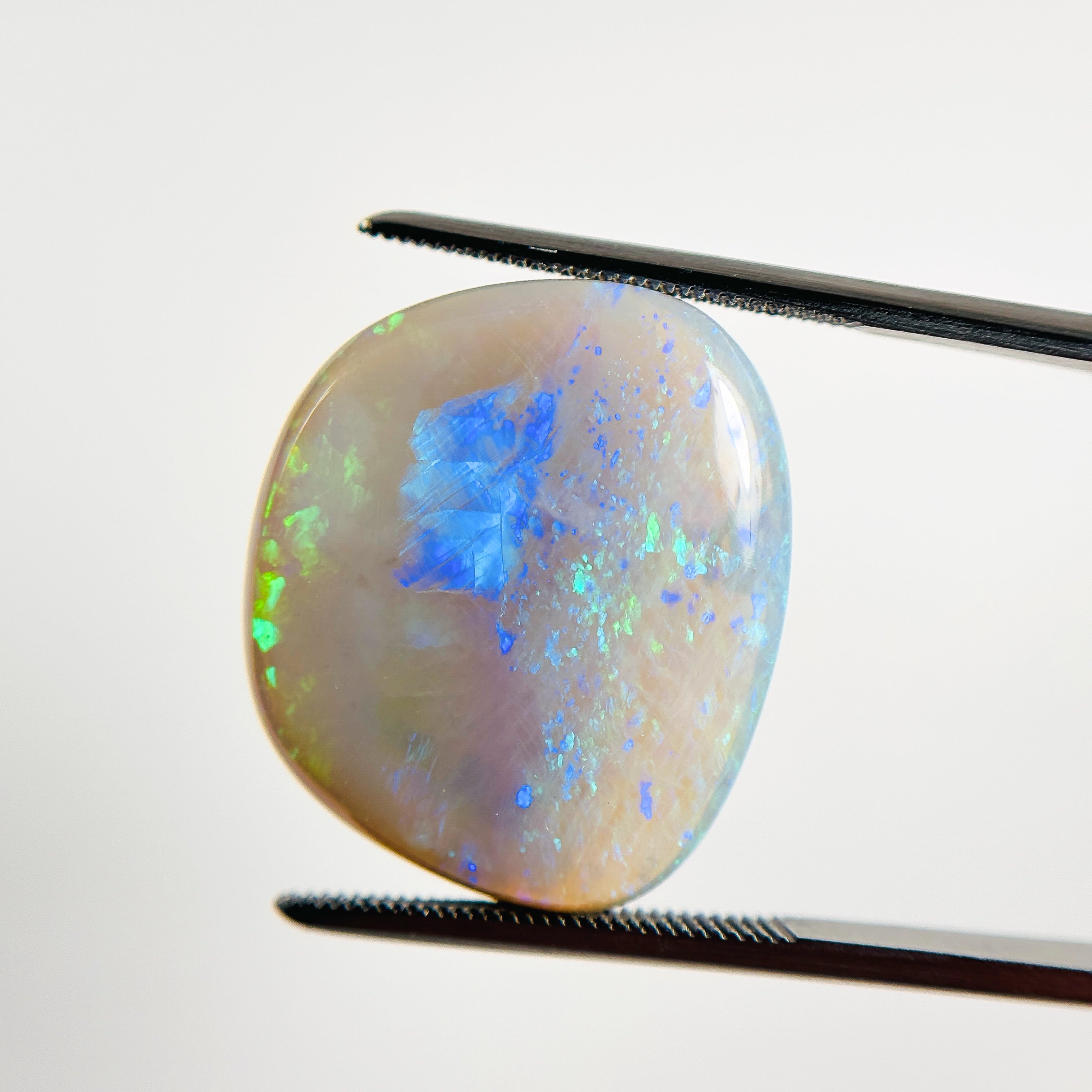 Blue Green Opal 22x19x54 Cabochon Freeform 15.05 Carat
