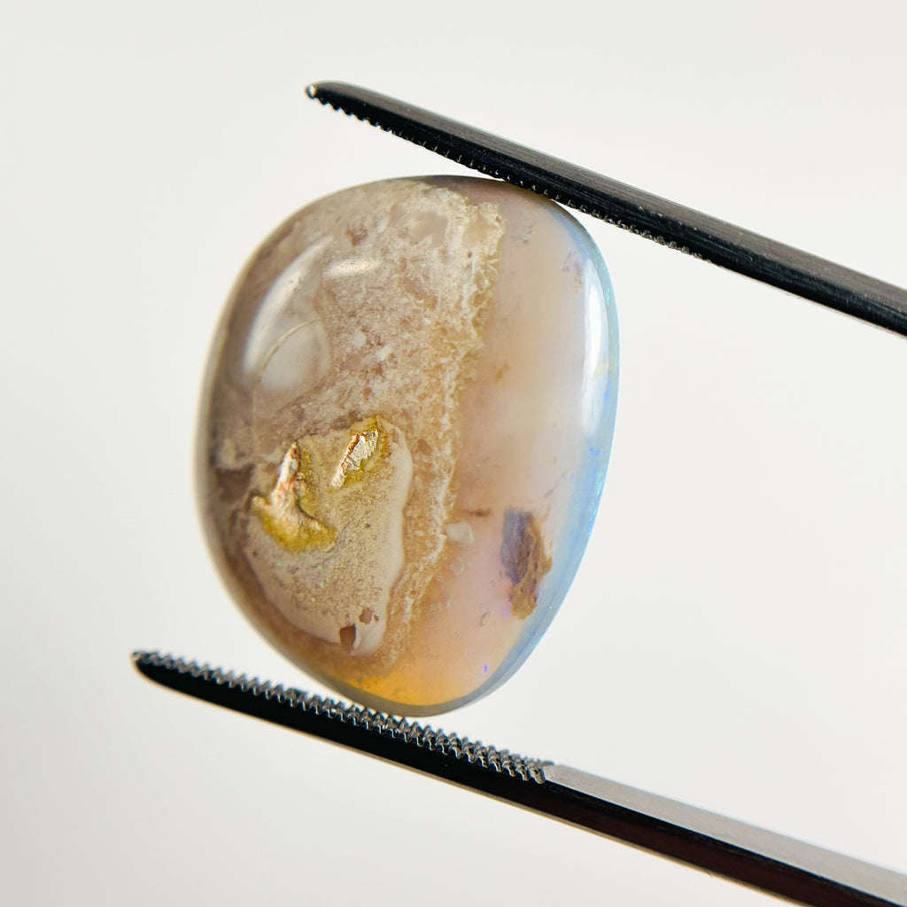Blue Green Opal 22x19x54 Cabochon Freeform 15.05 Carat