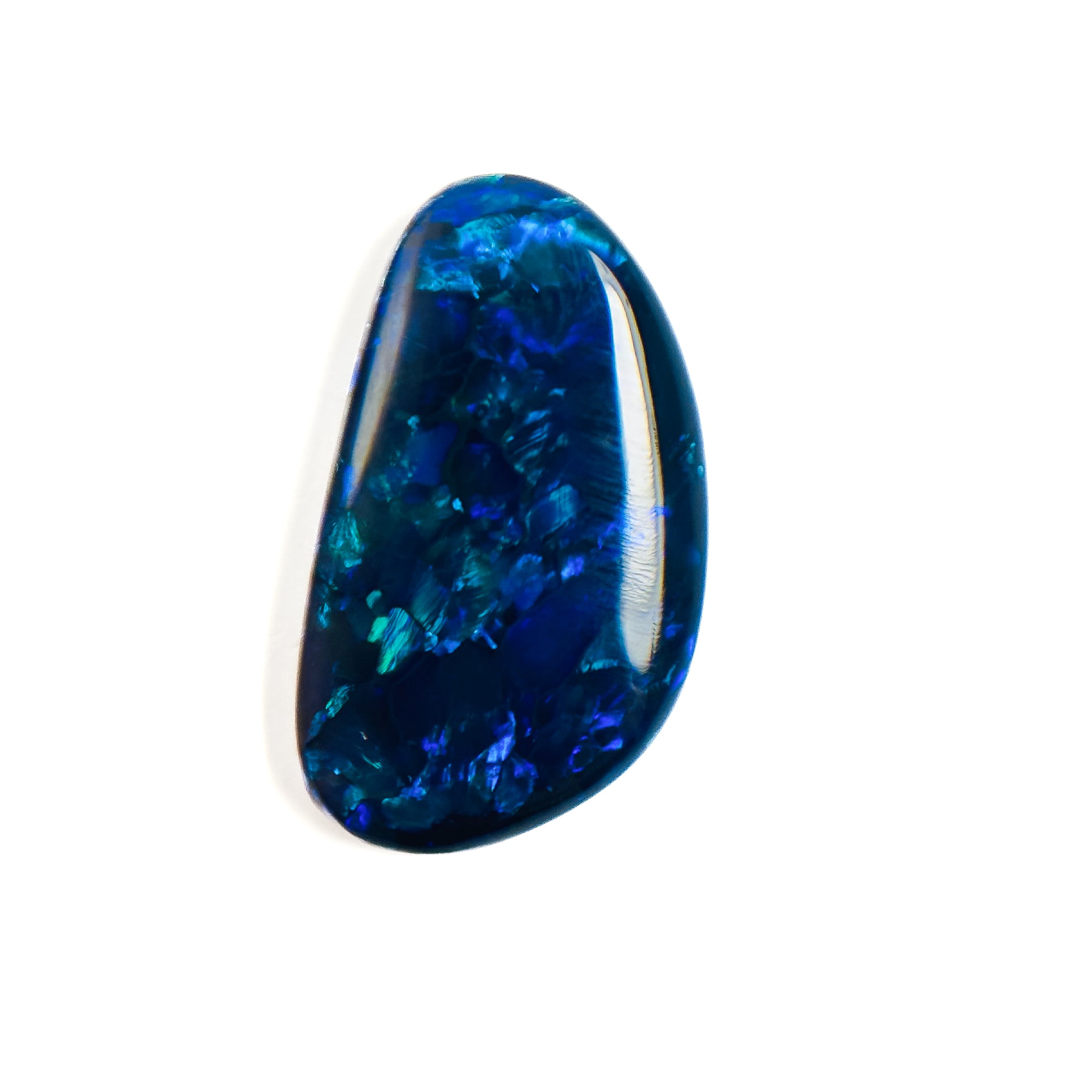 Black Opal Blue Green 18x10x3.5 Cabochon Freeform 4.05 Carat