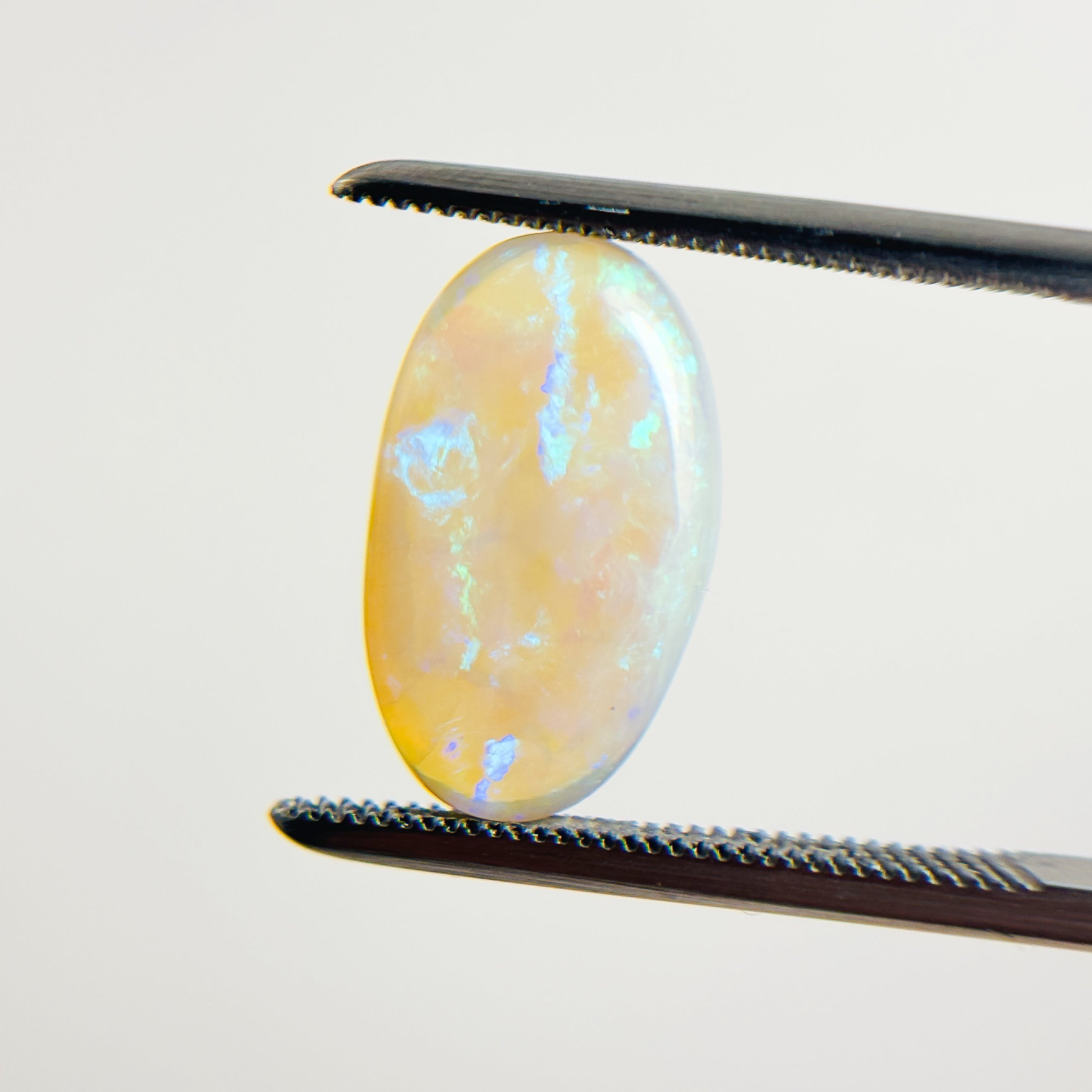 Crystal Opal Blue Green 14x8x3.5 Cabochon Oval 3 Carat