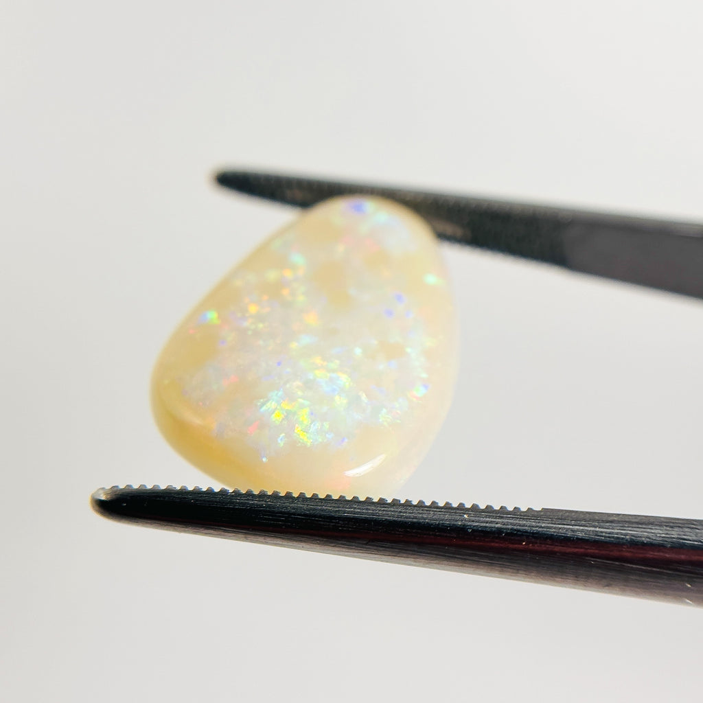 White Opal Red Multicolour 20x13x4 Cabochon Freeform 7.1 Carat