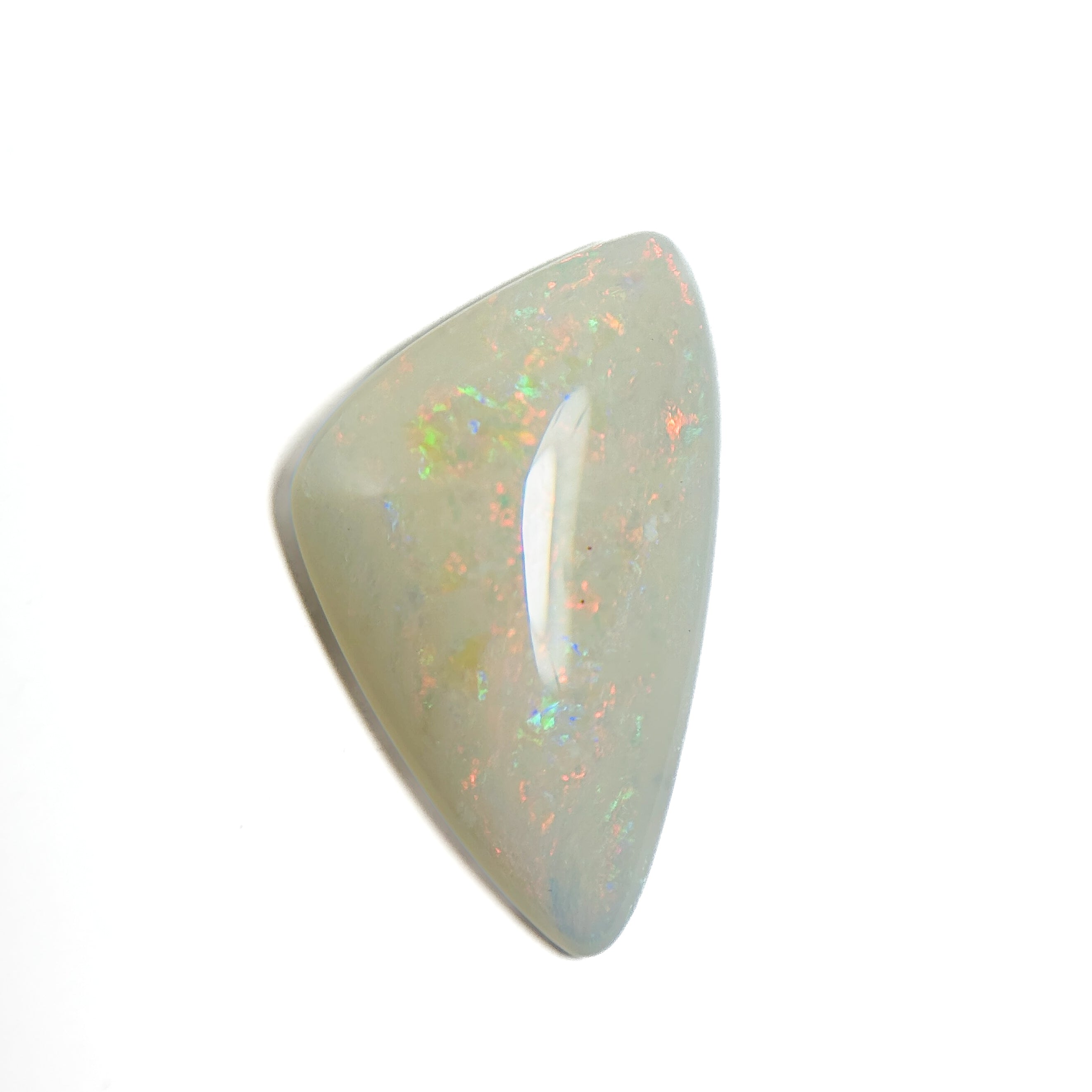 White Opal Multicolour 21x13x4 Cabochon Freeform 4.95 Carat