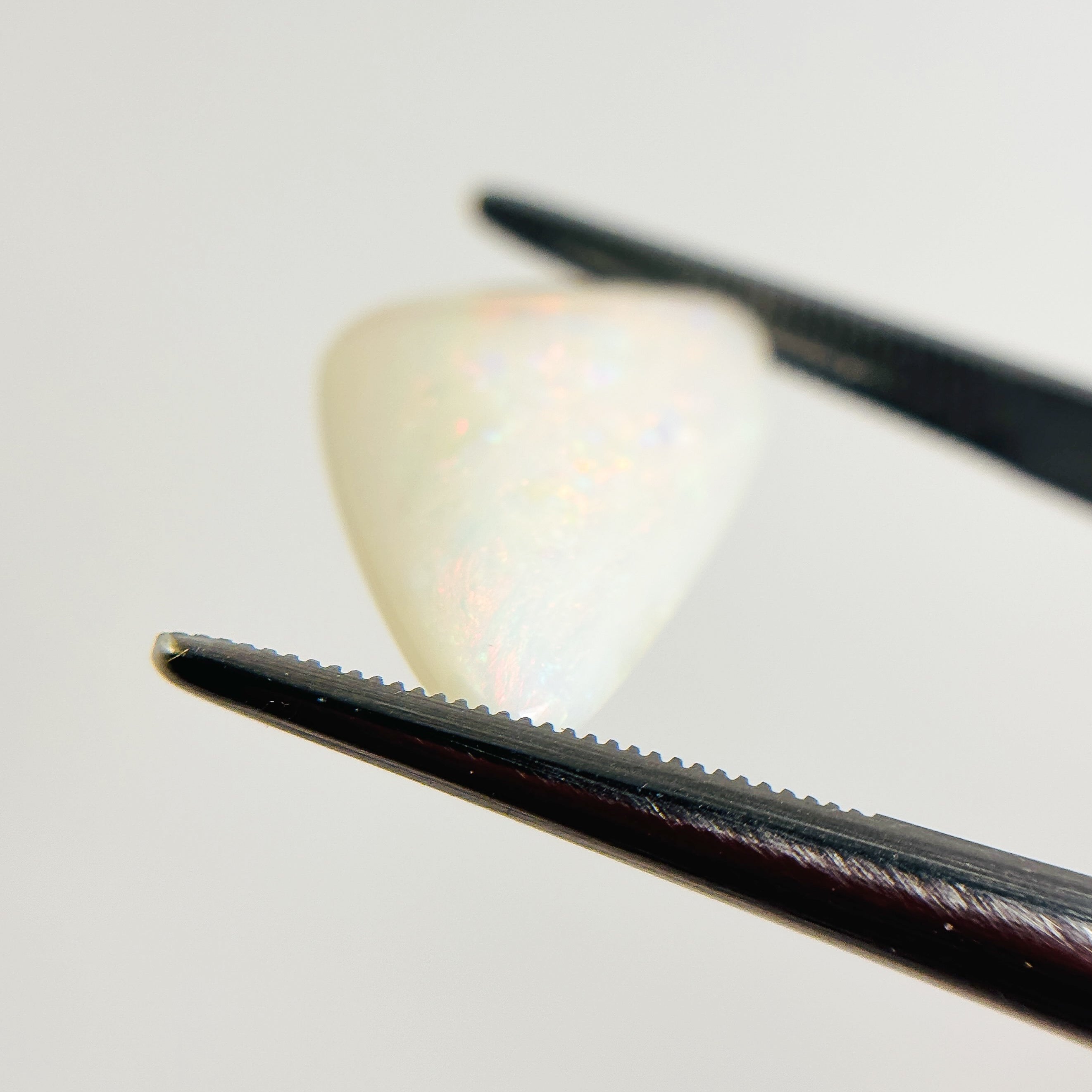 White Opal Multicolour 21x13x4 Cabochon Freeform 4.95 Carat