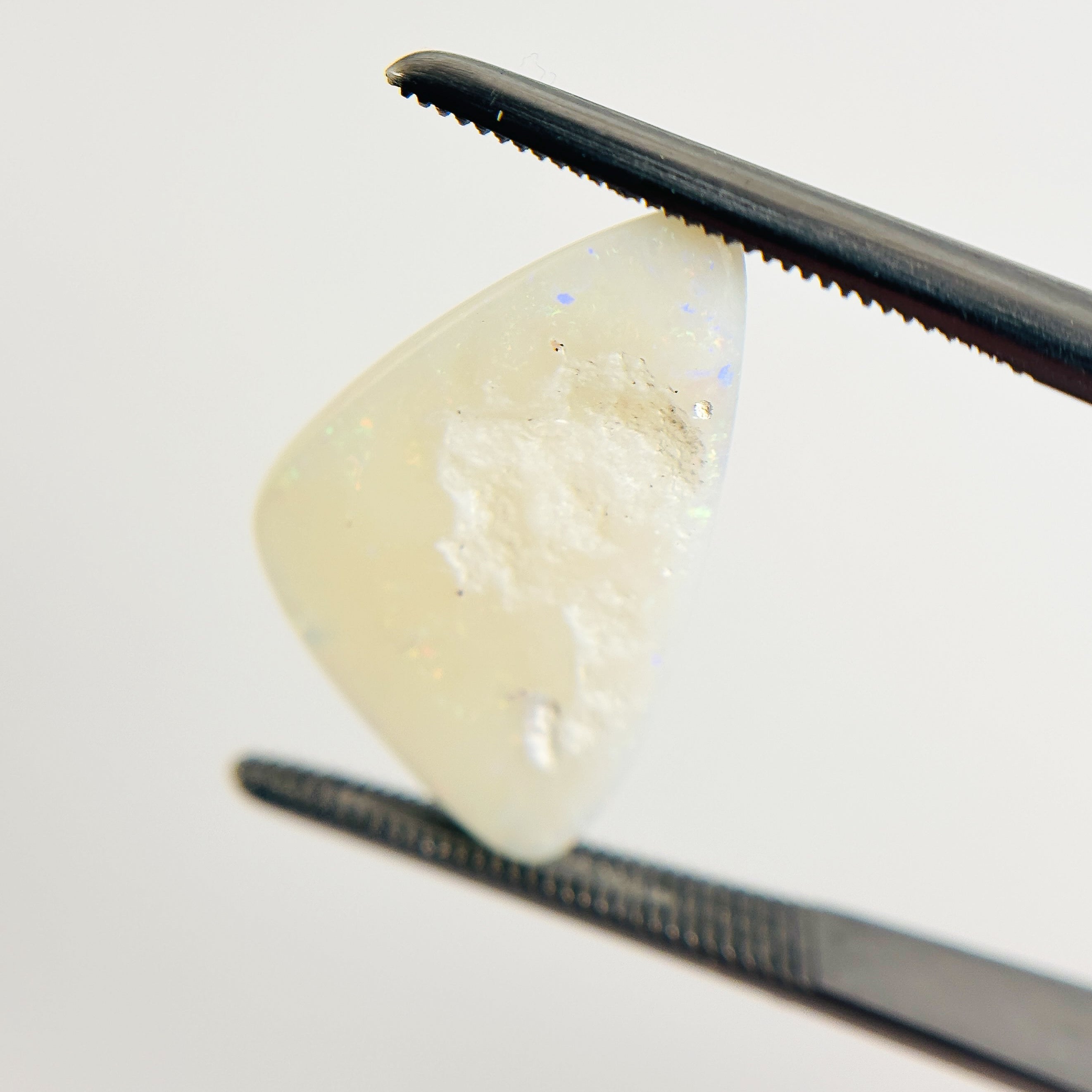 White Opal Multicolour 21x13x4 Cabochon Freeform 4.95 Carat
