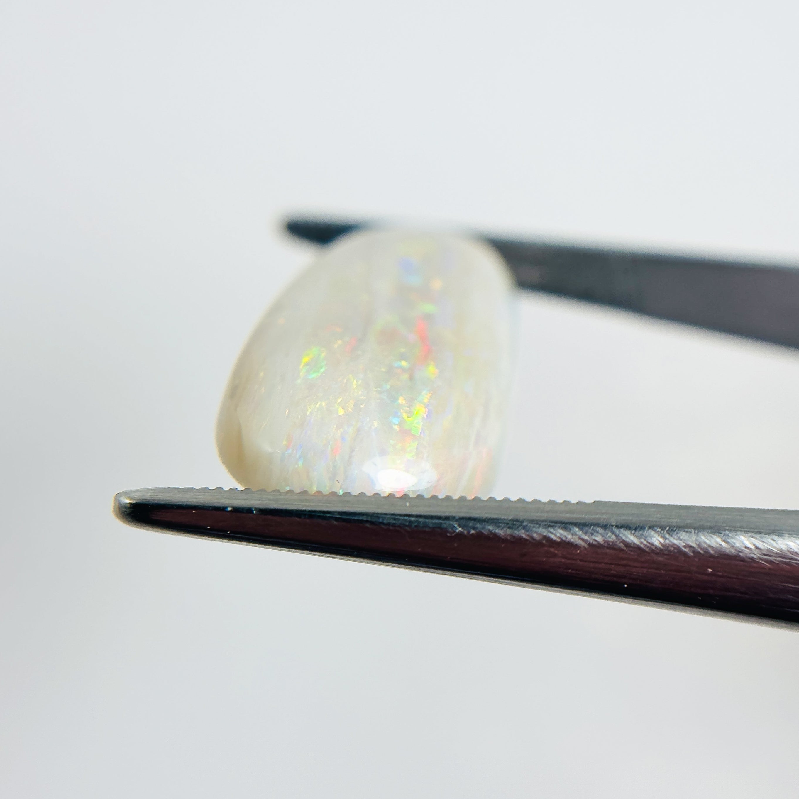 White Opal Multicolour 25x12x5.5 Cabochon Pear 11.3 Carat