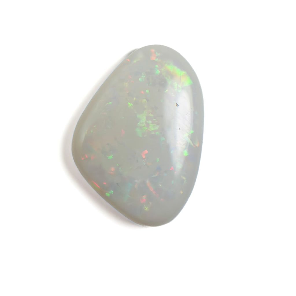 White Opal Multicolour 23x17x5 Cabochon Freeform 12.35 Carat