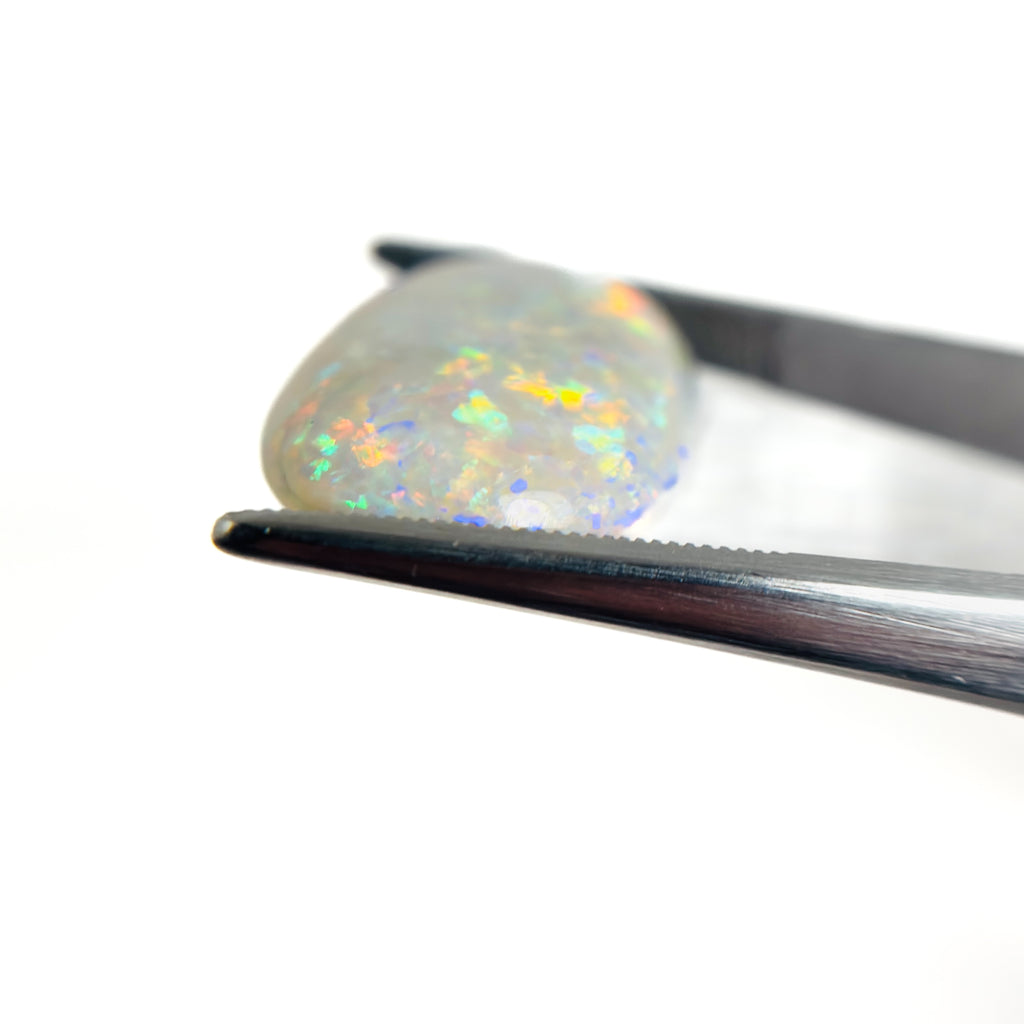 White Opal Multicolour 24x16x6.6 Cabochon Oval 16.10 Carat