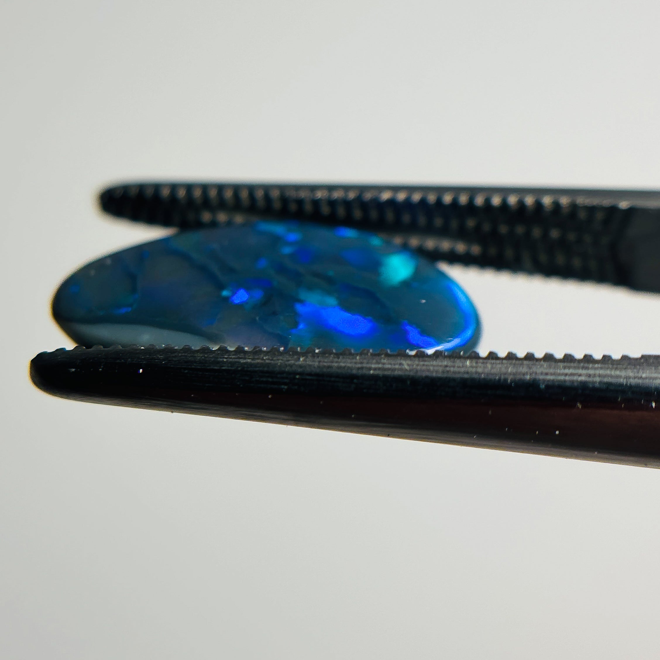 Black Opal Blue Green 14x8x2.5 Cabochon Freeform 1.8 Carat