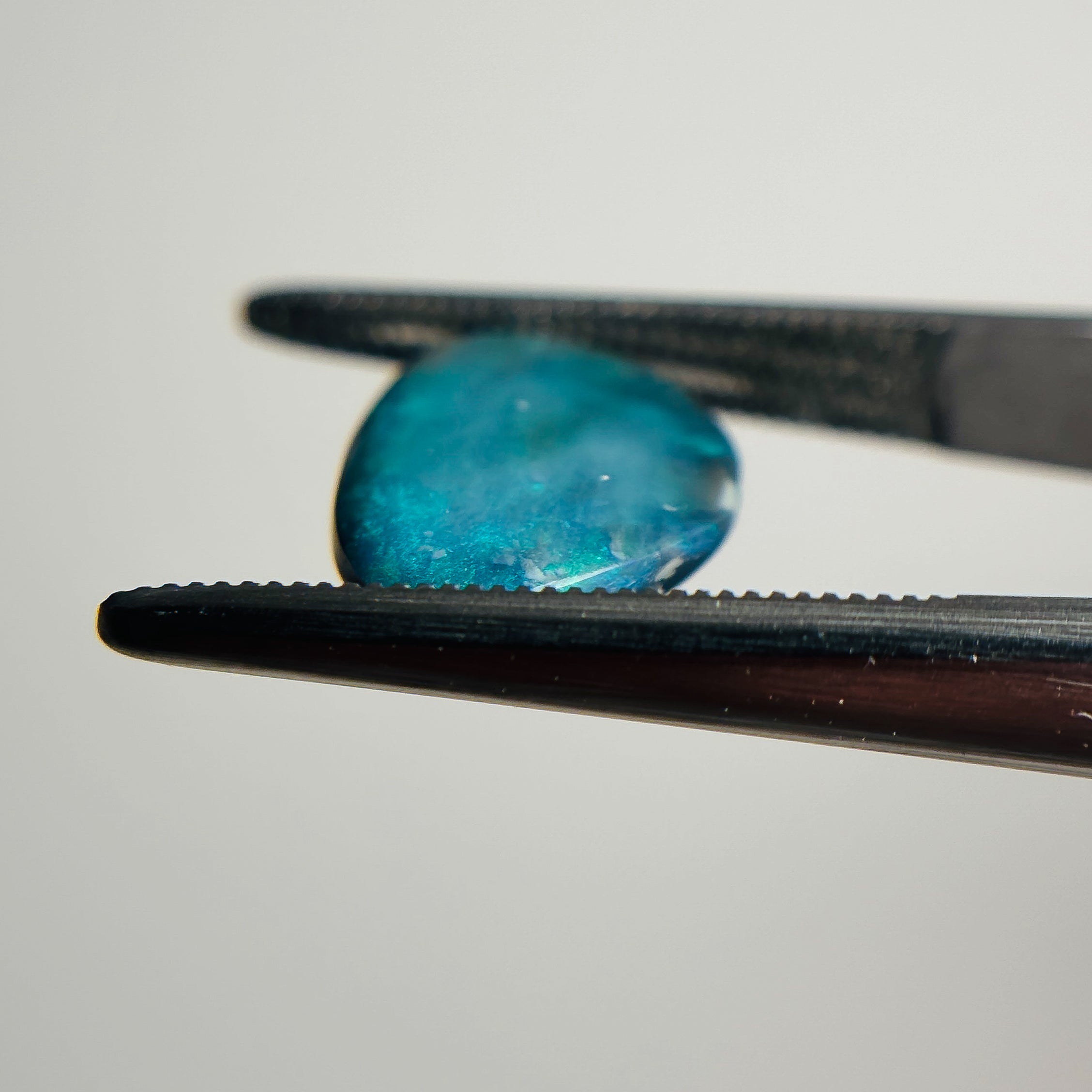 Black Opal Green 13.6X9.5X3.8 Cabochon Freeform 3 Carat