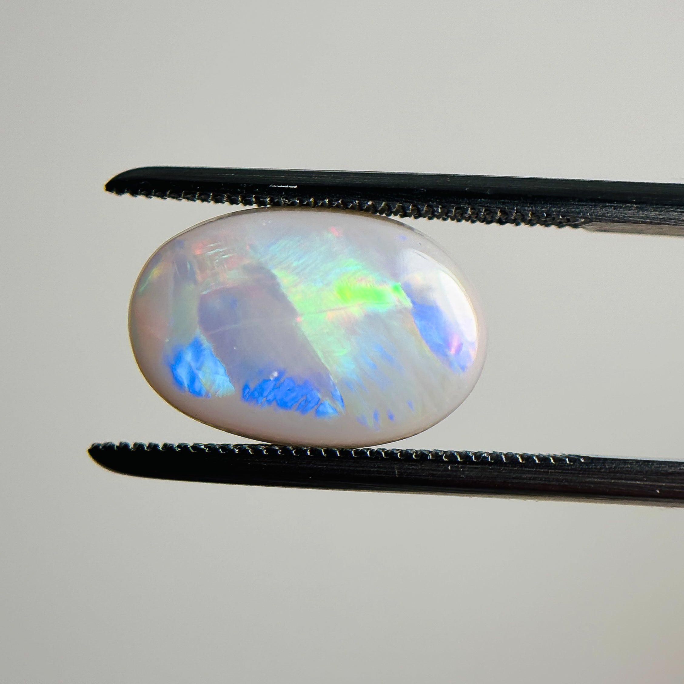 Semi Black Opal Multicolour 13x9x4 Cabochon Oval 3.2 Carat