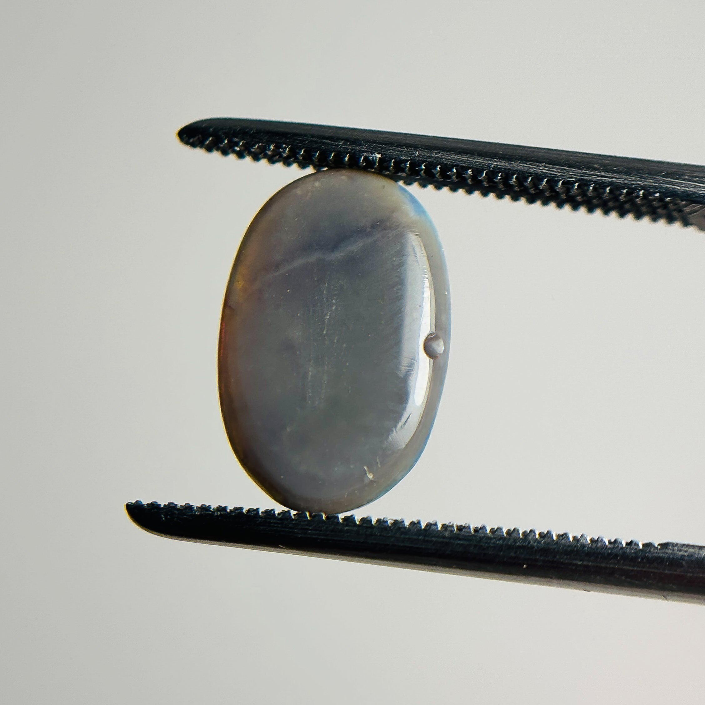 Semi Black Opal Blue Green 12x8x3.2 Cabochon Oval 2.05 Carat