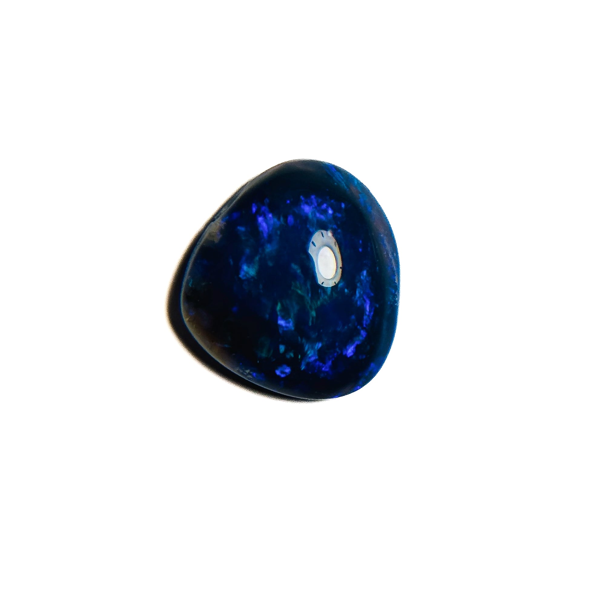 Black Opal Blue Green 9x8x3.2 Cabochon Freeform 1.55 Carat