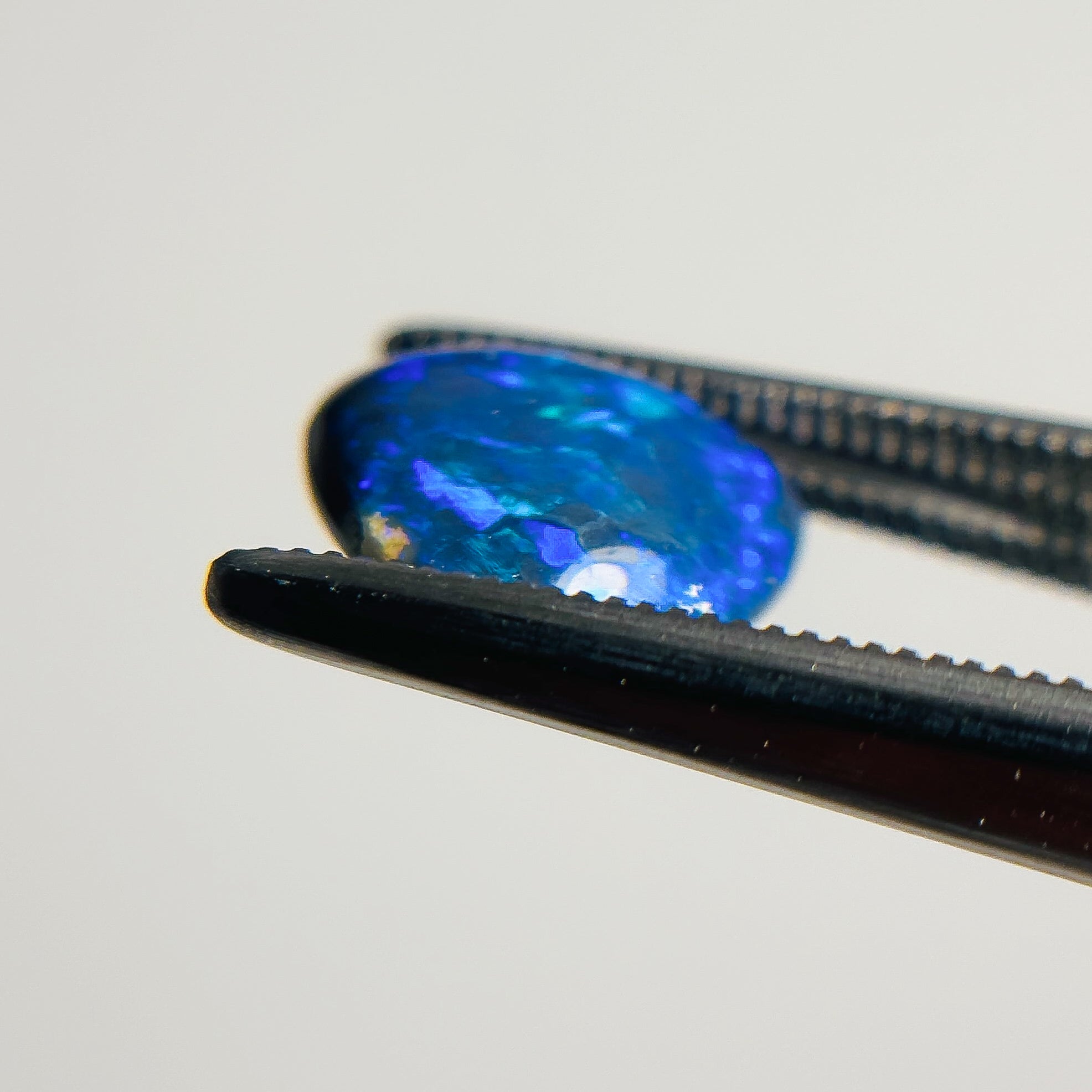 Black Opal Blue Green 9x8x3.2 Cabochon Freeform 1.55 Carat