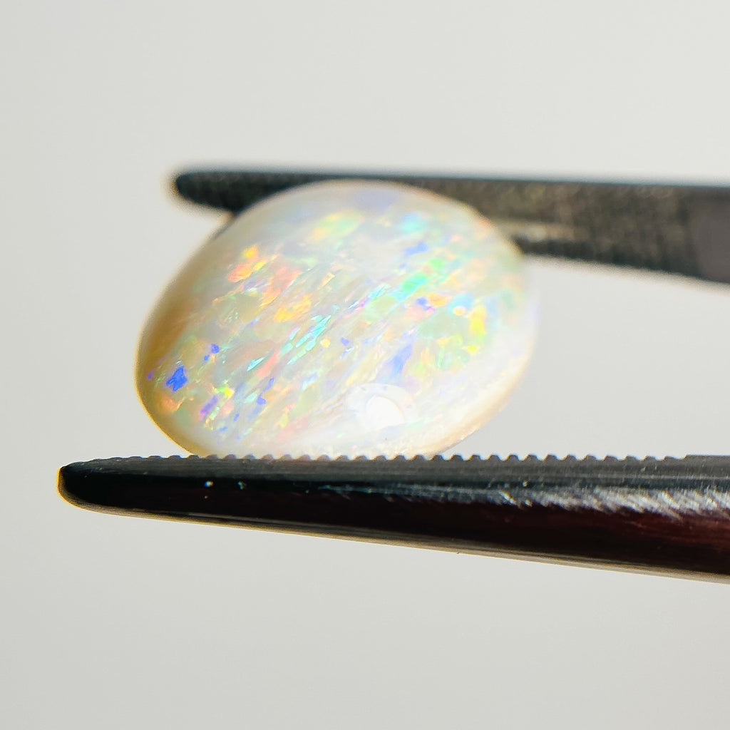 White Opal Multicolour 16x12x5.8 Cabochon Freeform 7.05 Carat