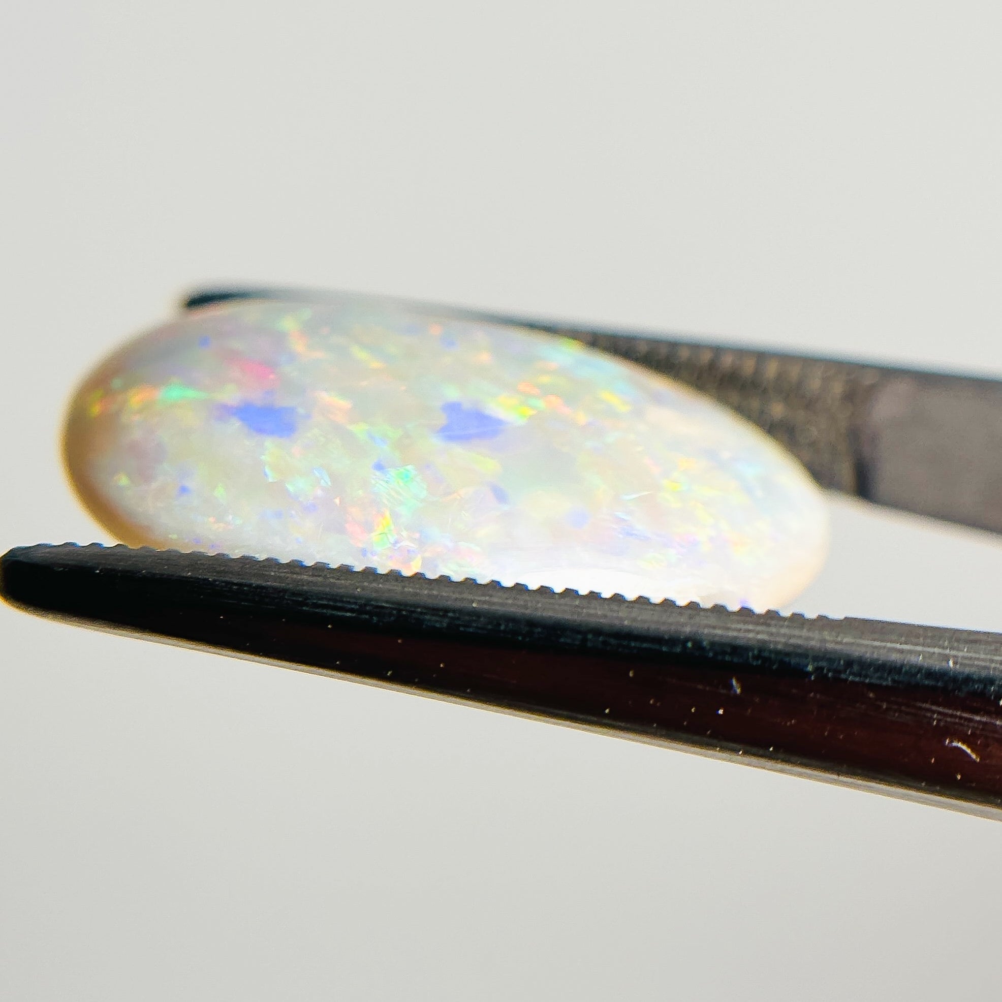 White Opal Multicolour 18x13x5 Cabochon Freeform 6.9 Carat