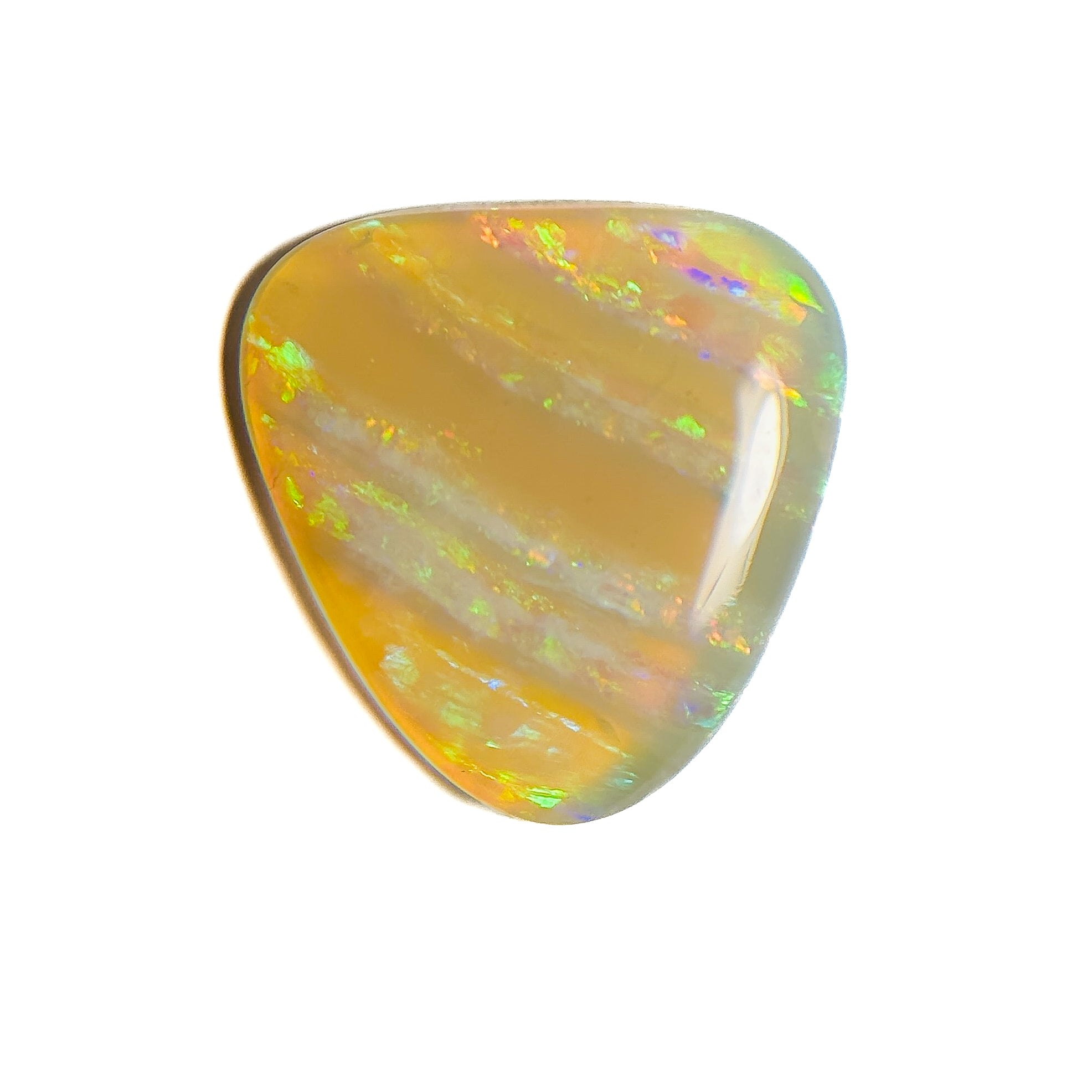 Crystal Opal Multicolour 14x14x3 Cabochon Trillion 3.2 Carat