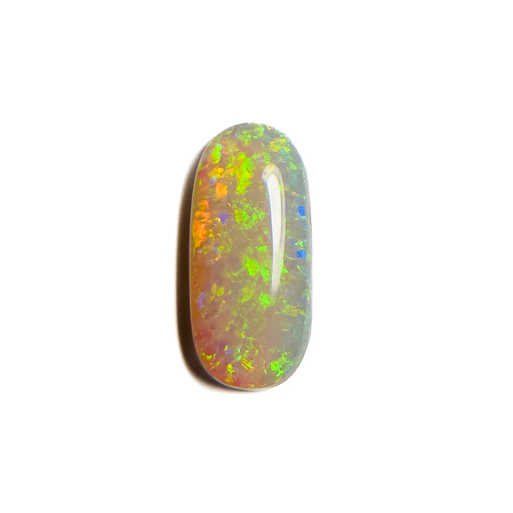 Crystal Opal Green Multicolour 14x7x3.5 Cabochon Oval 2.25 Carat