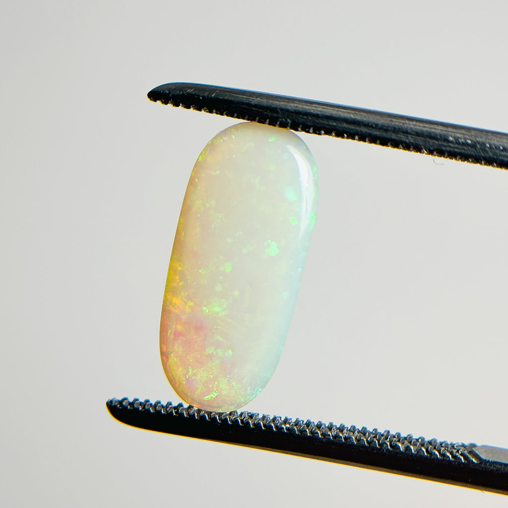 Crystal Opal Green Multicolour 14x7x3.5 Cabochon Oval 2.25 Carat