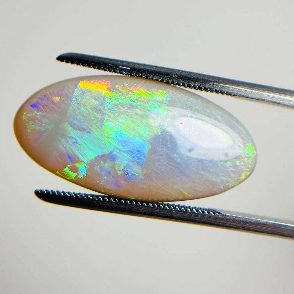 Semi Black Opal Green Multicolour 24x12x5 Cabochon Marquise 10.3 Carat