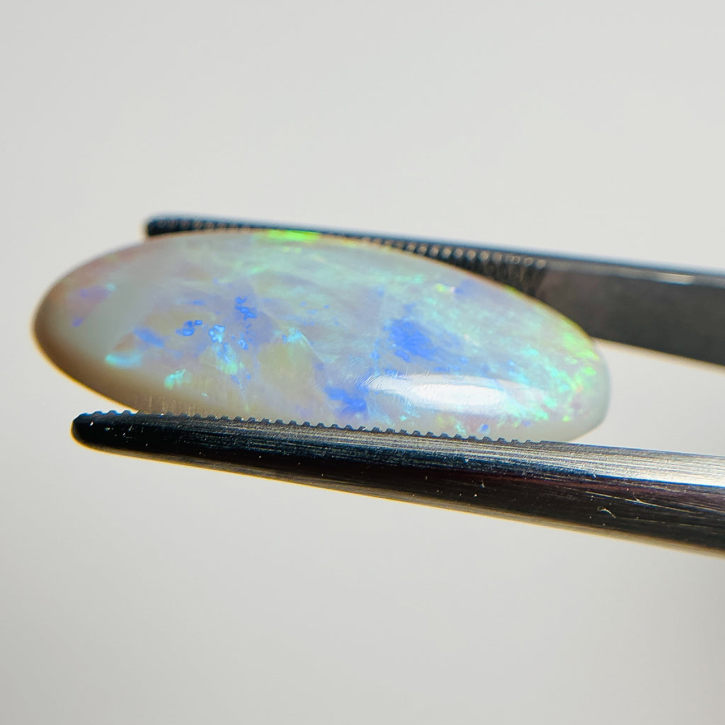 Semi Black Opal Green Multicolour 24x12x5 Cabochon Marquise 10.3 Carat
