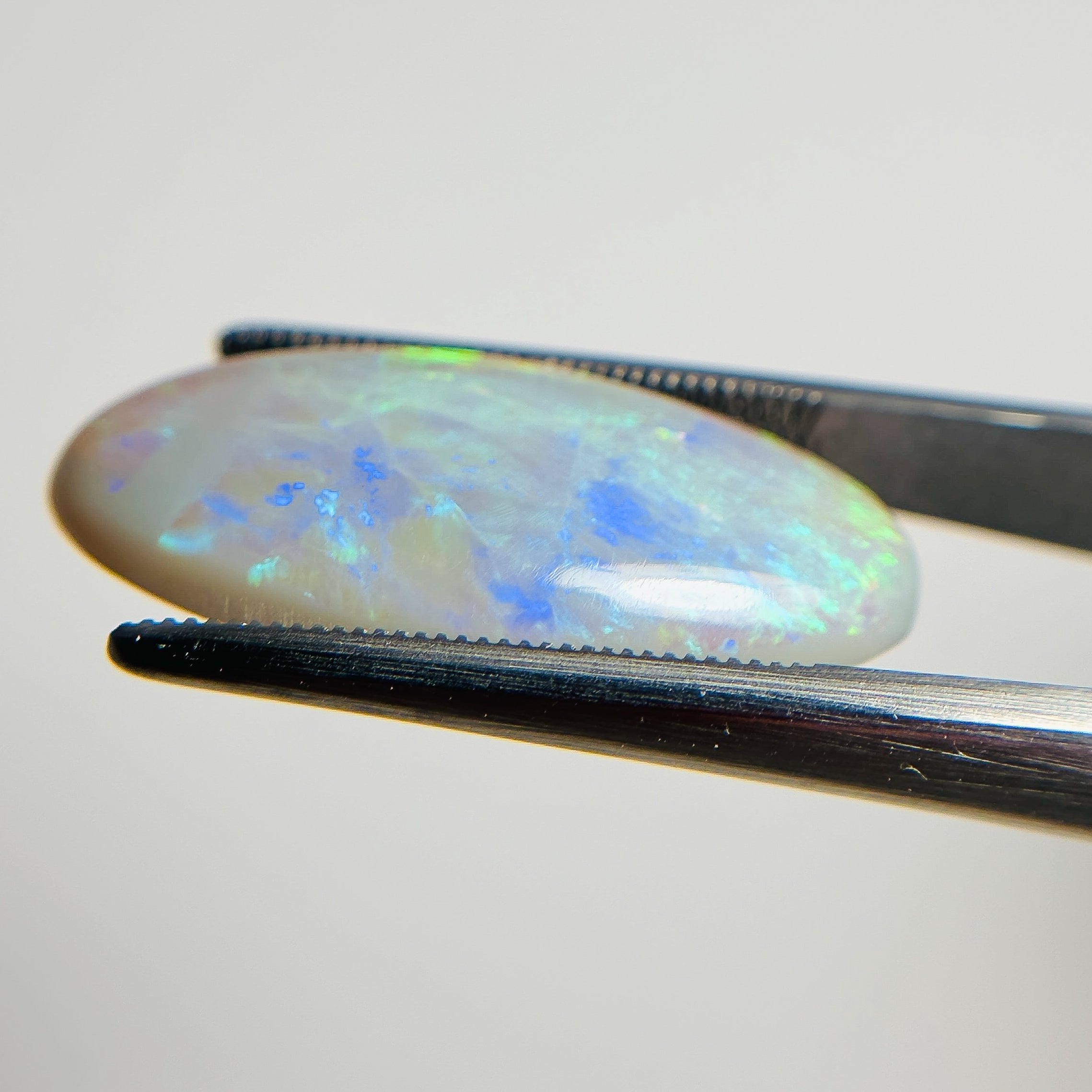 Semi Black Opal Green Multicolour 24x12x5 Cabochon Marquise 10.3 Carat